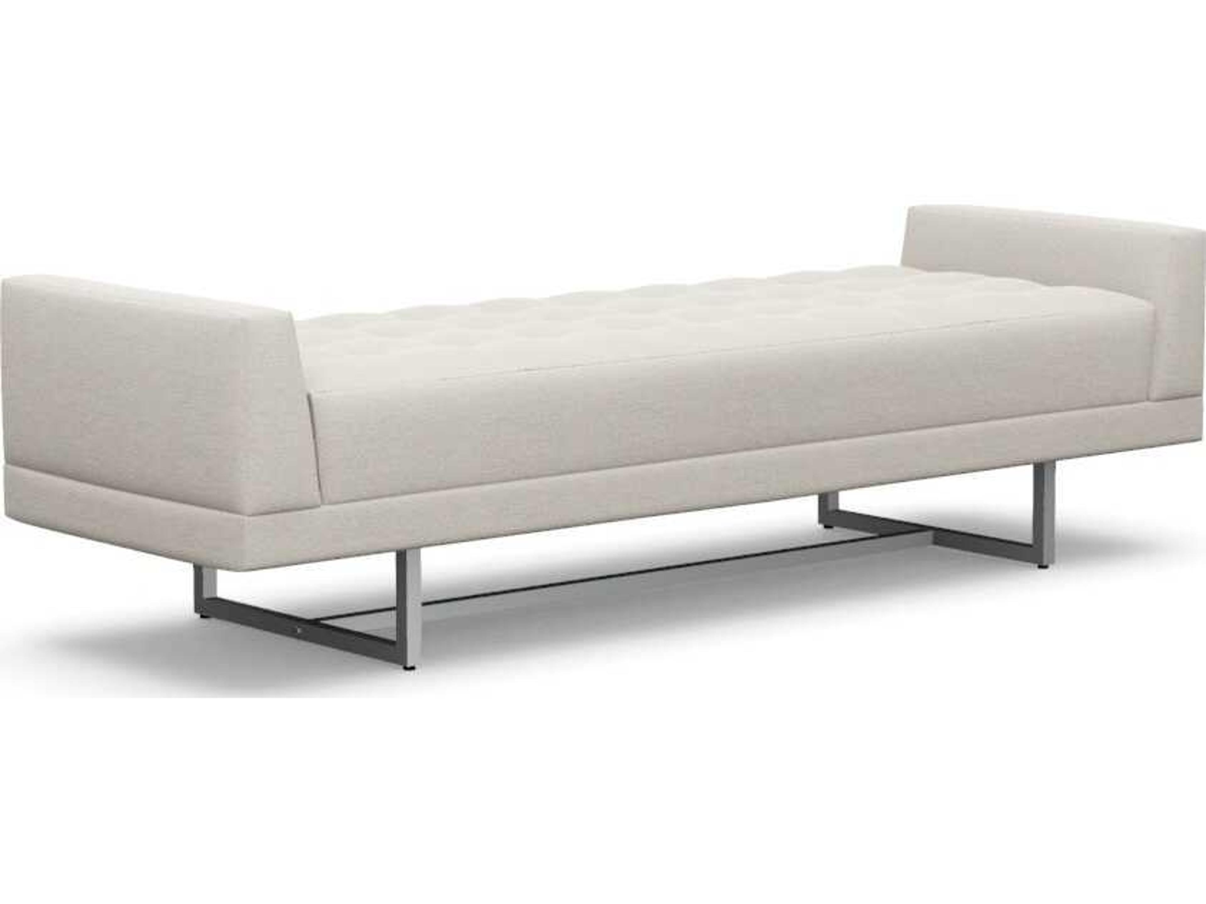 Interlude Home Luca Cameo Polished Nickel Cream Upholstered Accent Bench