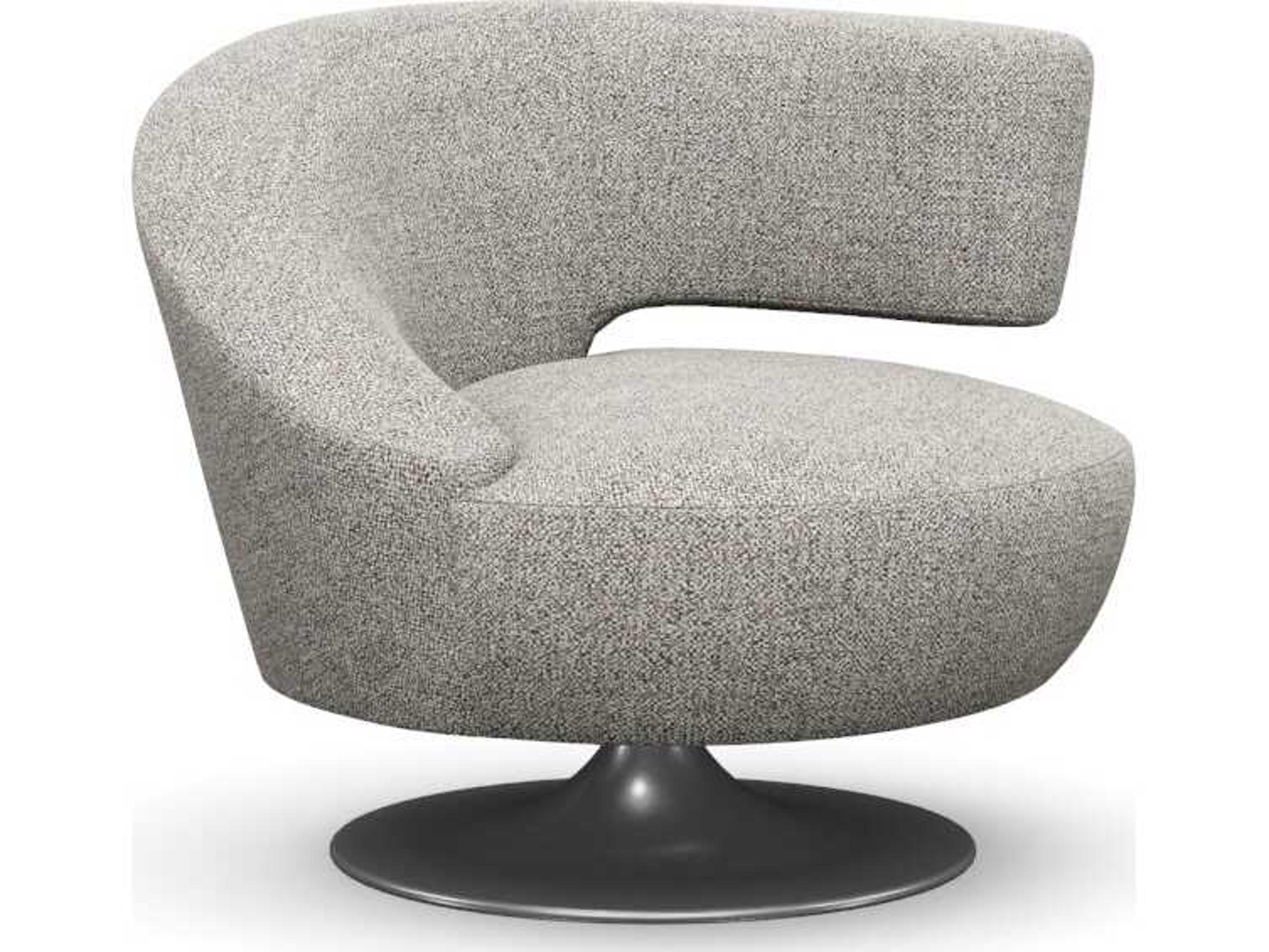 Interlude Home Isabella Swivel Gray Accent Chair