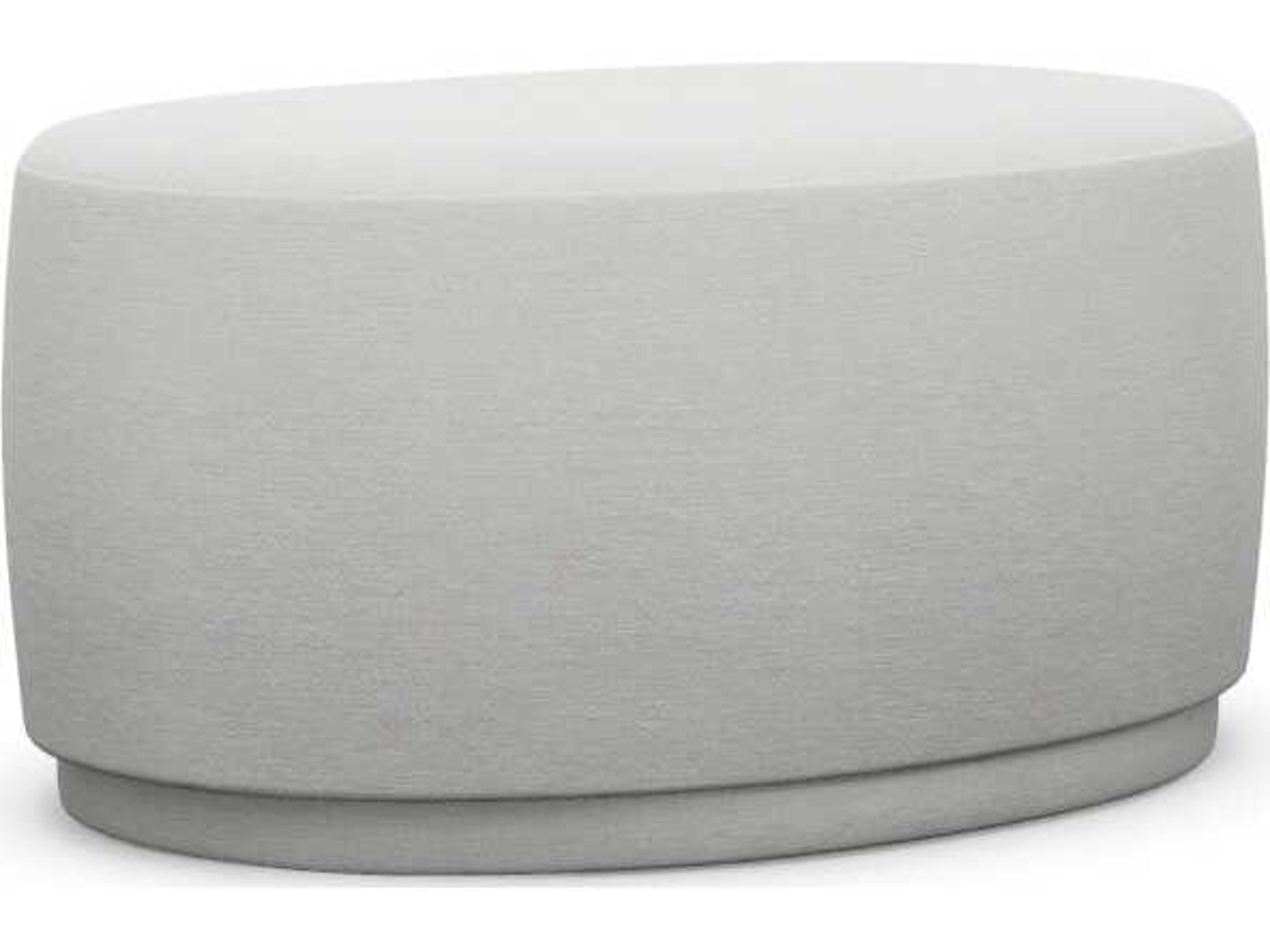 Interlude Home Dana Fresco Cream Upholstered Ottoman