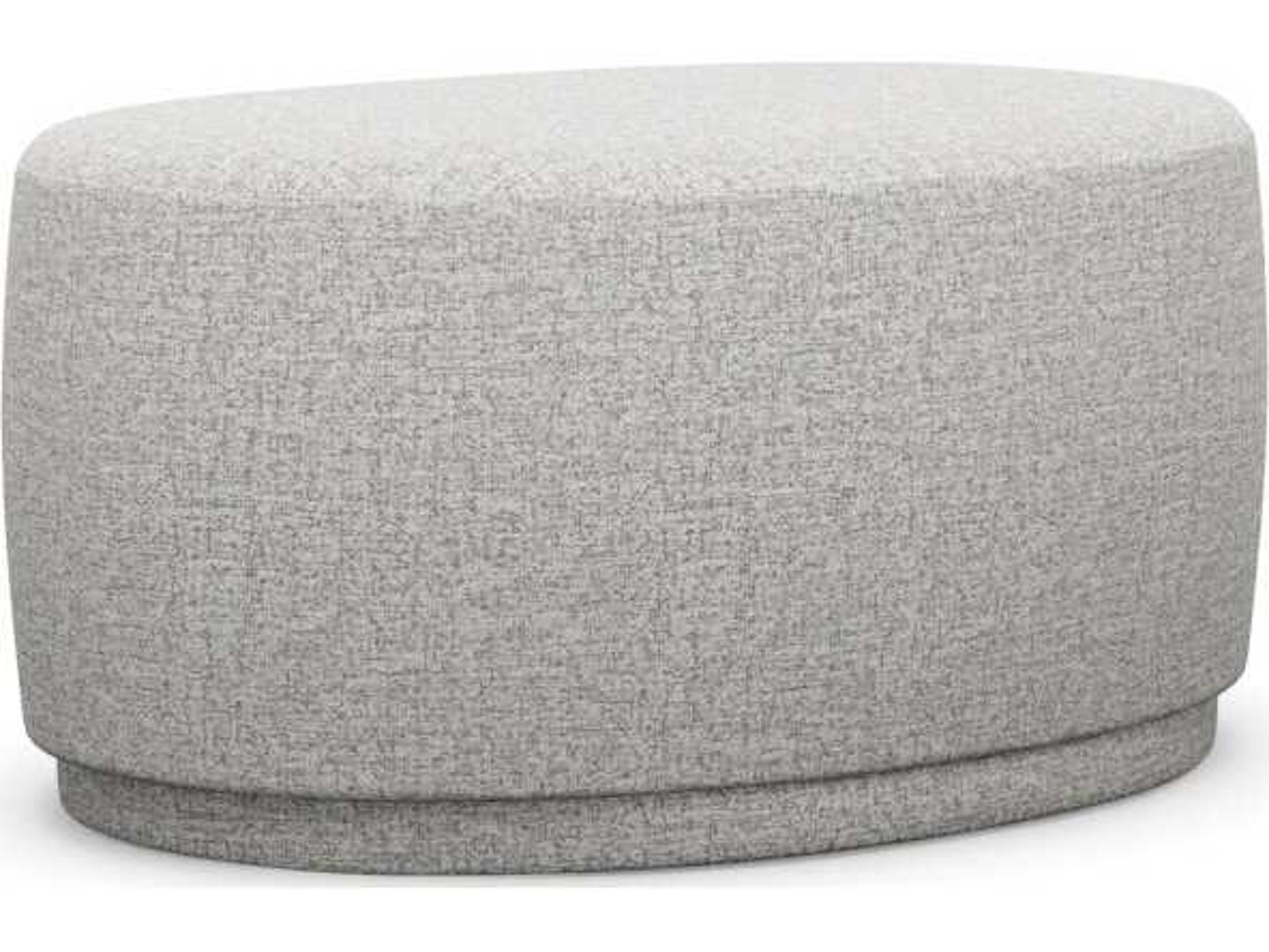 Interlude Home Dana Storm Gray Upholstered Ottoman