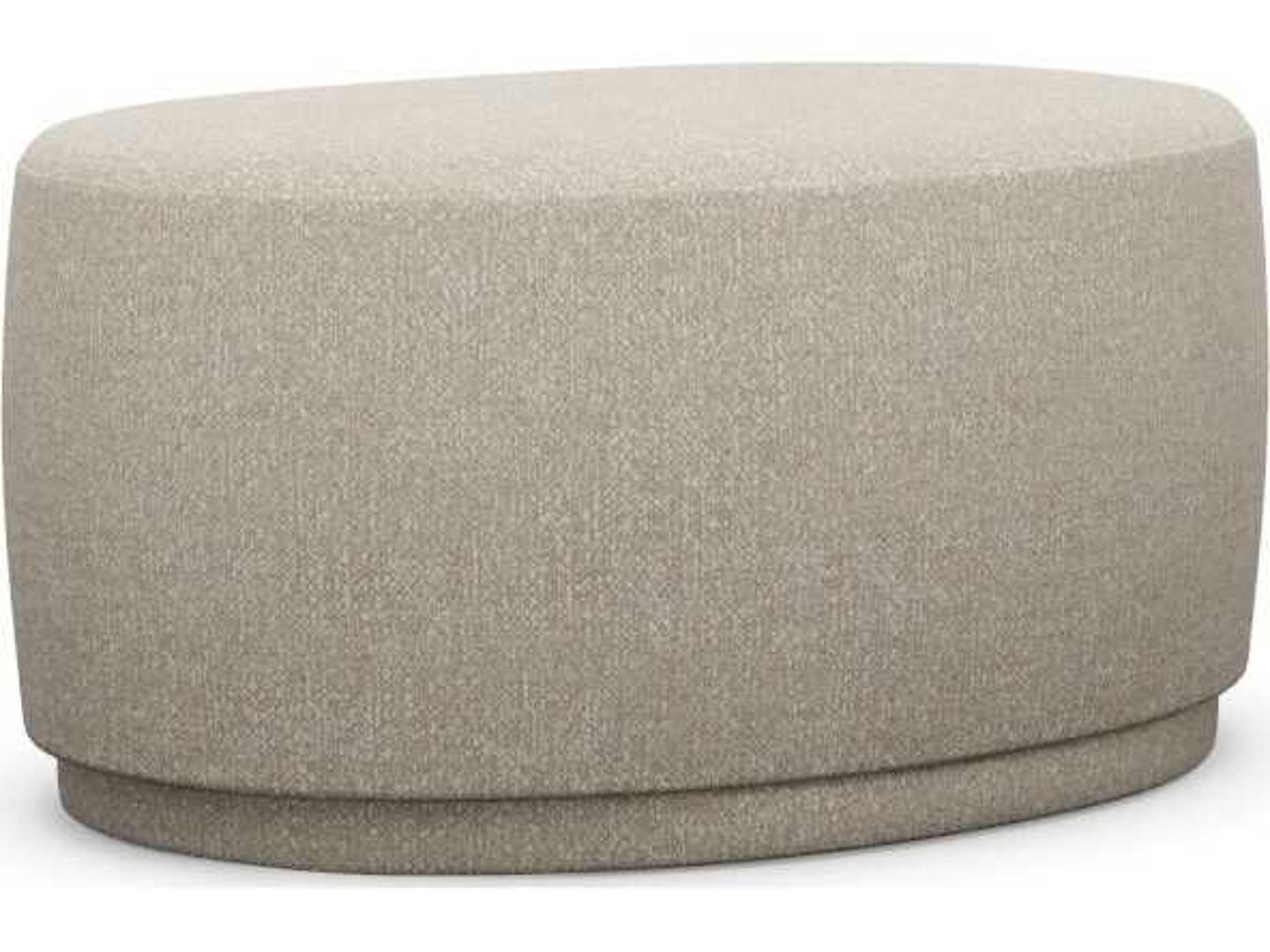 Interlude Home Dana Wheat Beige Upholstered Ottoman