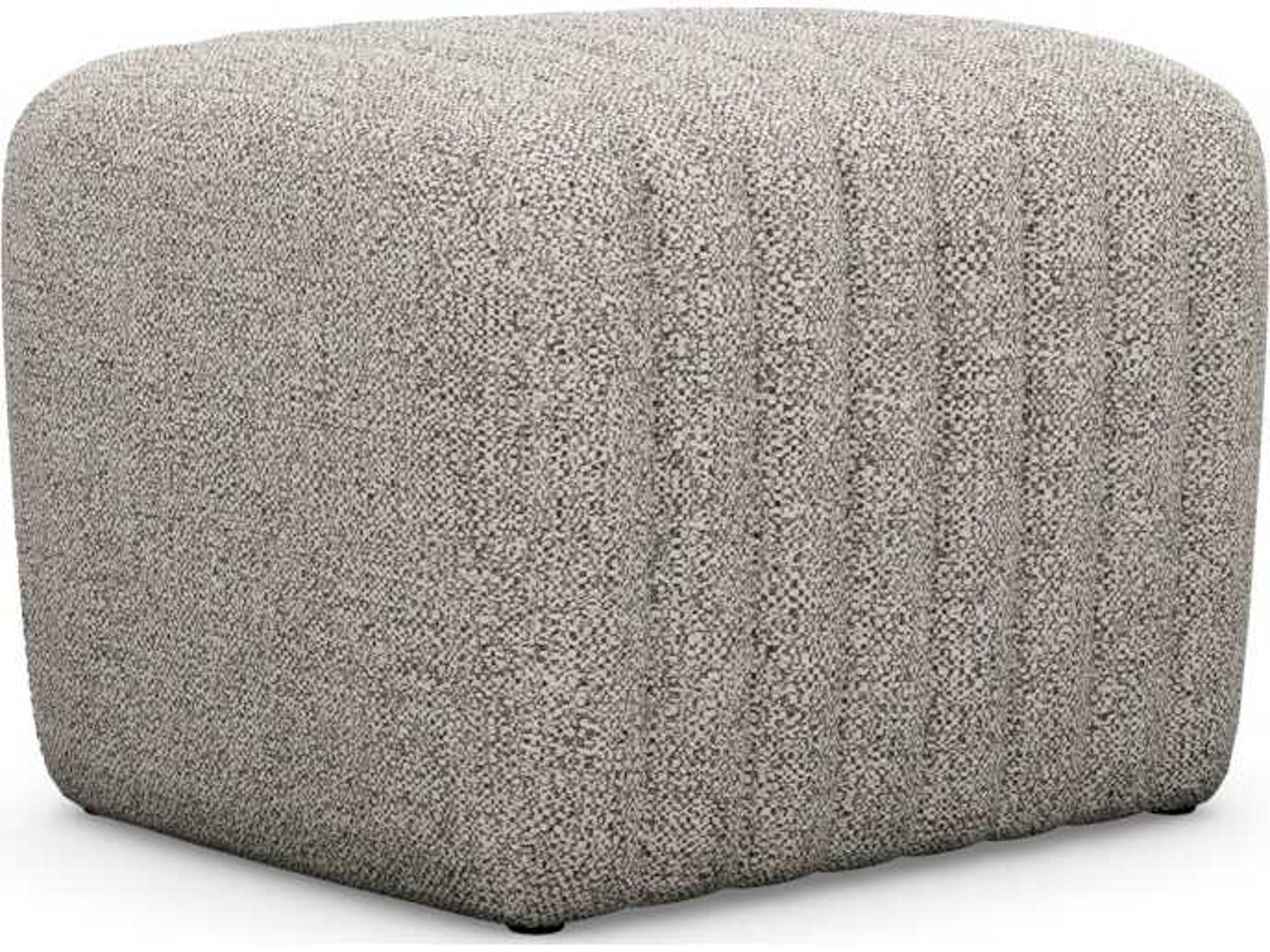 Interlude Home Channel Rock Gray Upholstered Ottoman
