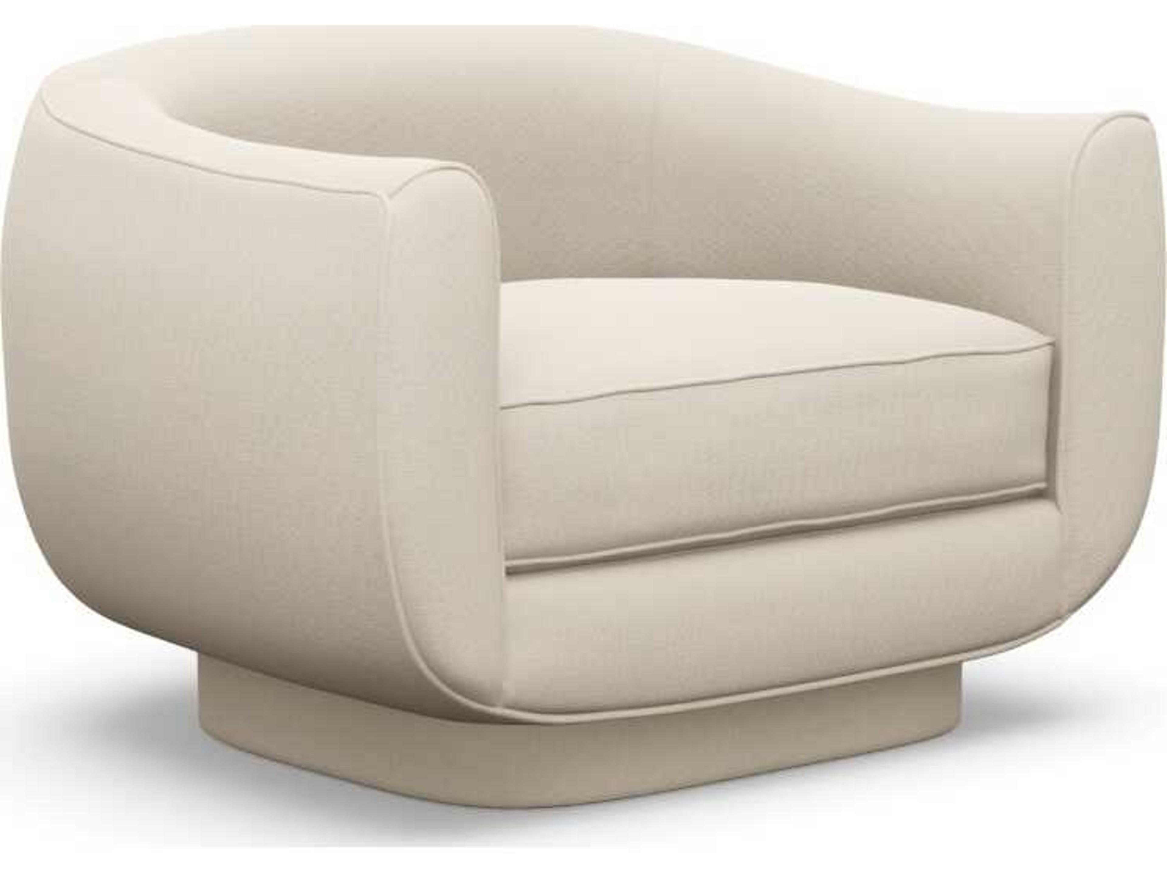 Interlude Home Spectrum Swivel Cream Accent Chair