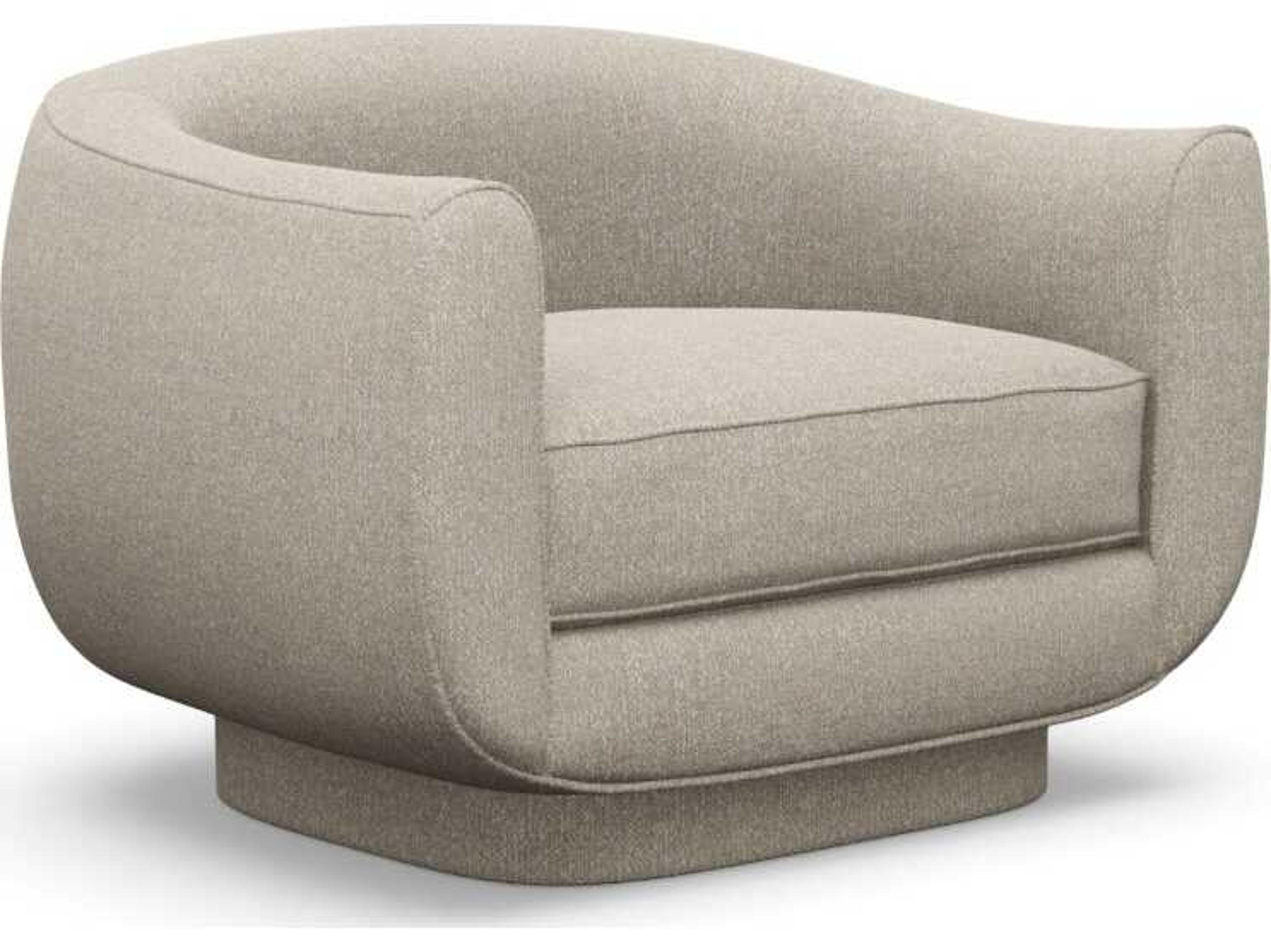 Interlude Home Spectrum Swivel Beige Accent Chair
