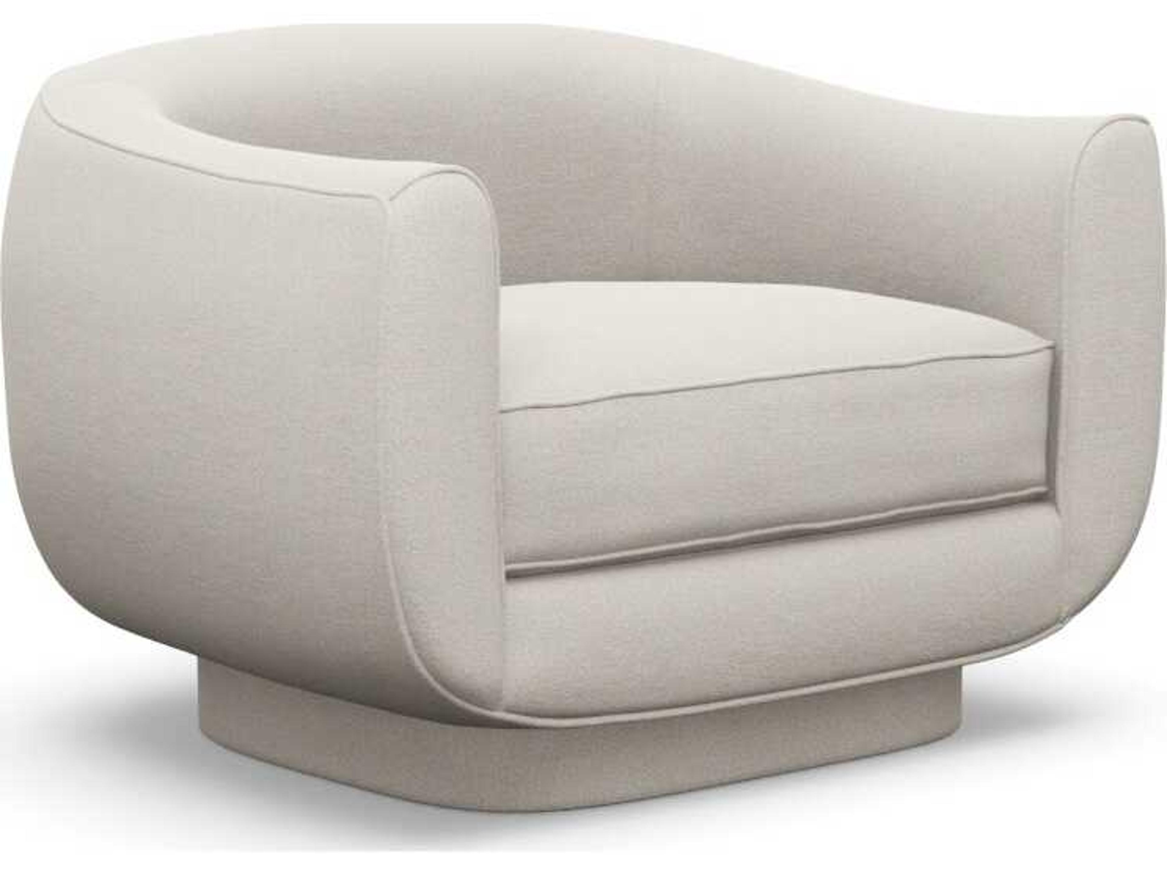 Interlude Home Spectrum Swivel Cream Accent Chair