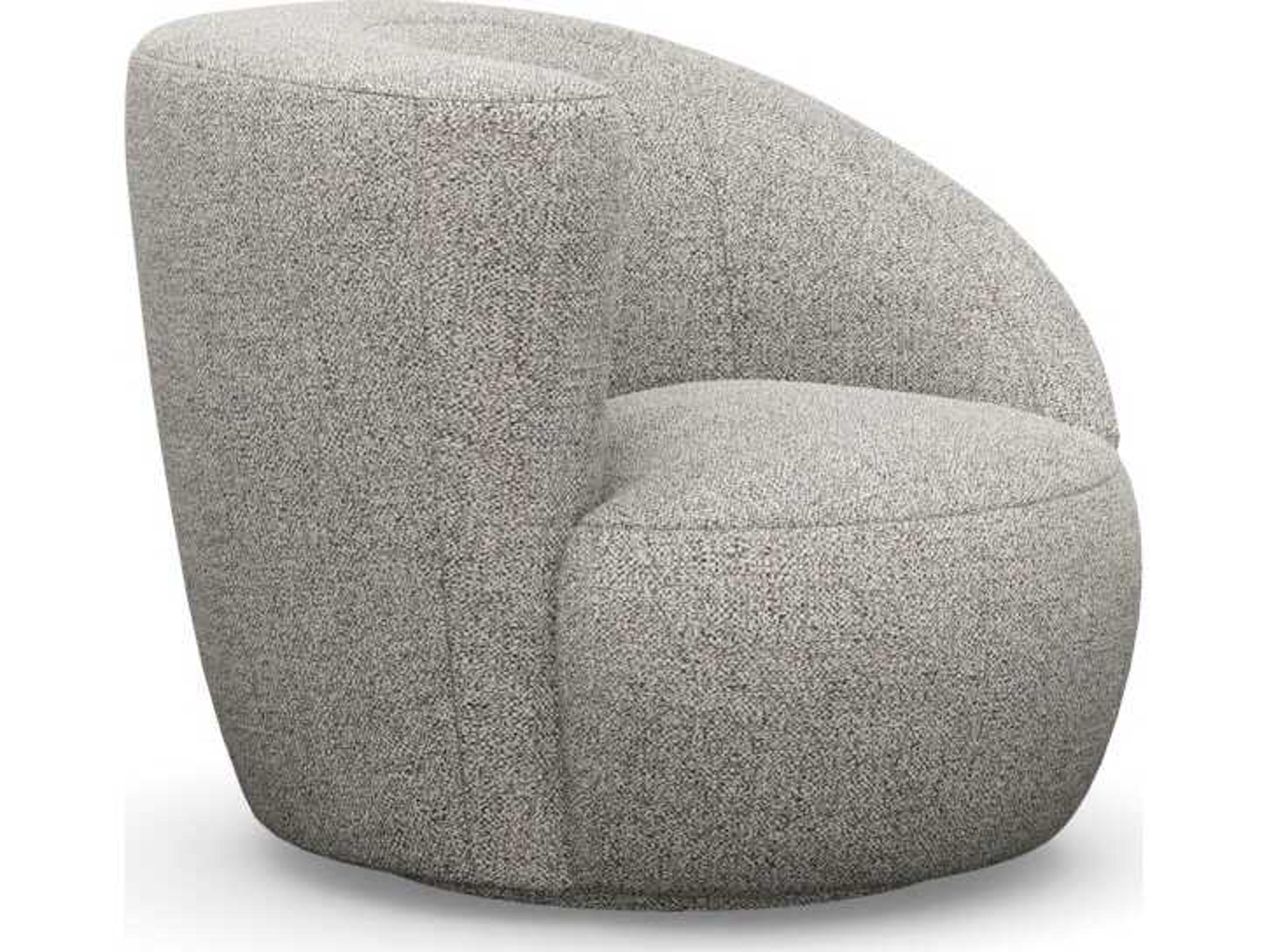 Interlude Home Carlisle Swivel Gray Accent Chair