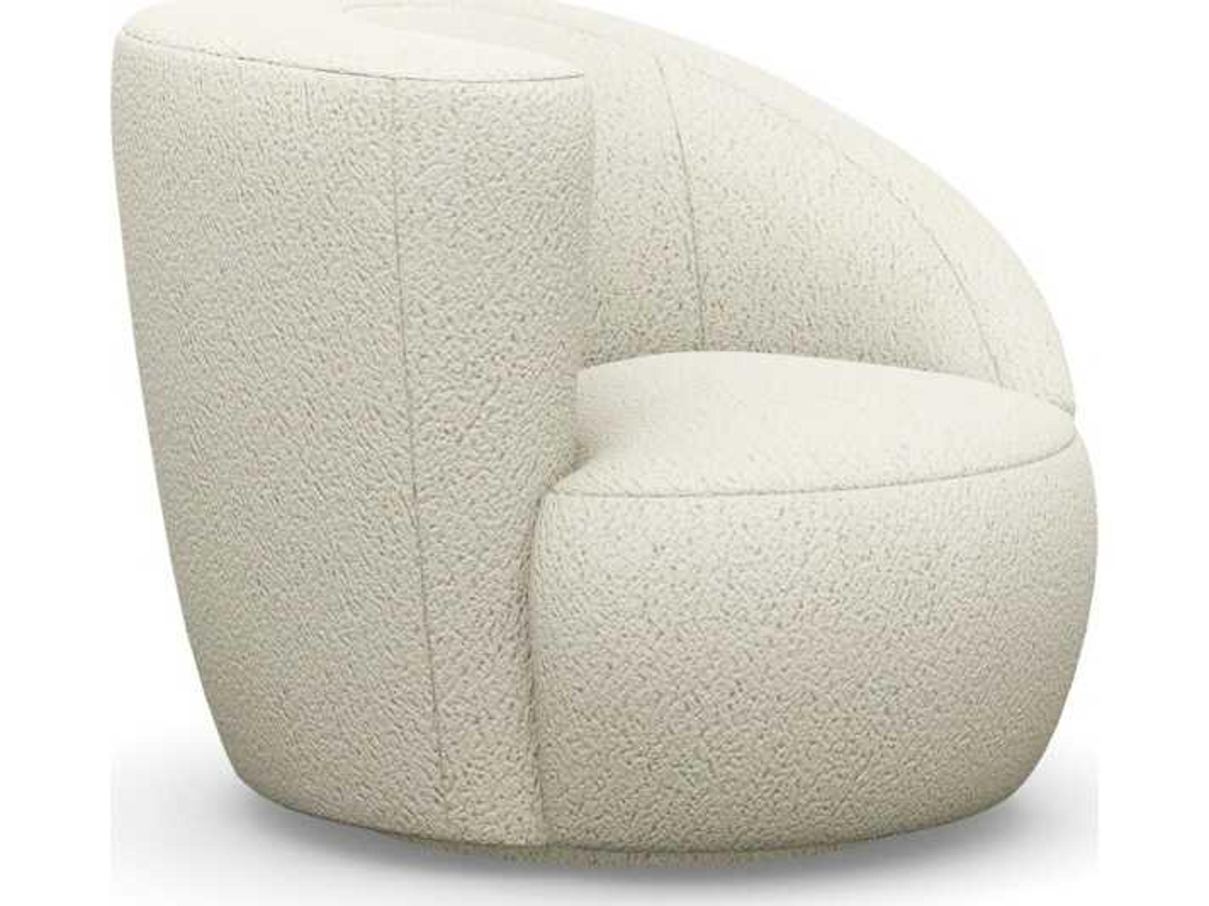 Interlude Home Carlisle Swivel Cream Accent Chair