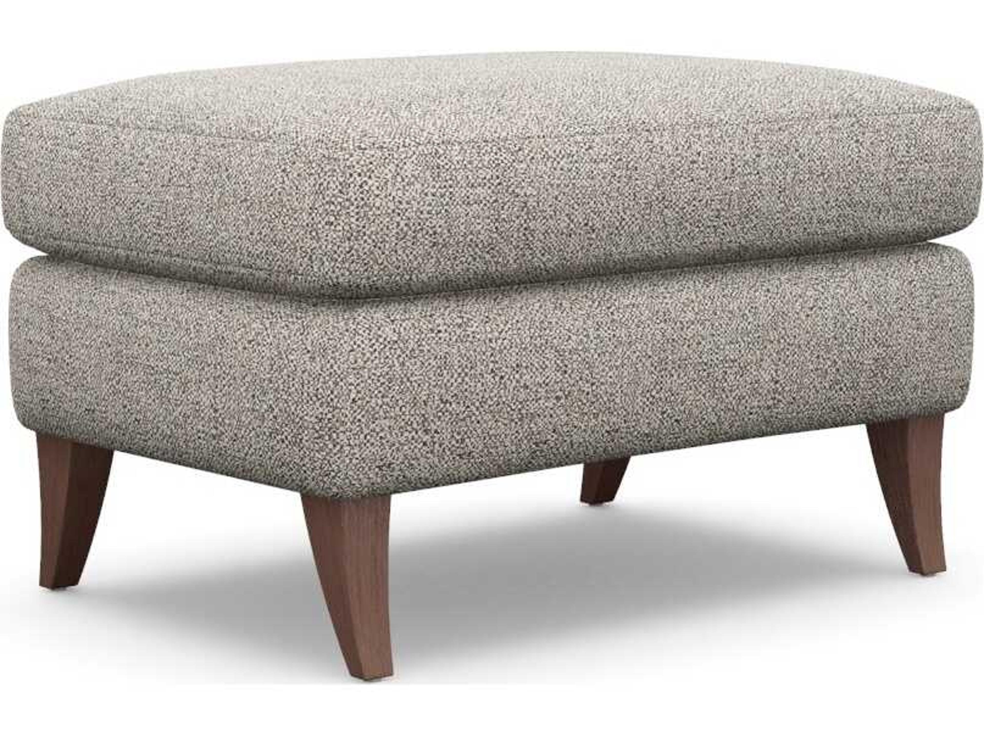 Interlude Home Kelsey Rock Dark Grey Upholstered Ottoman