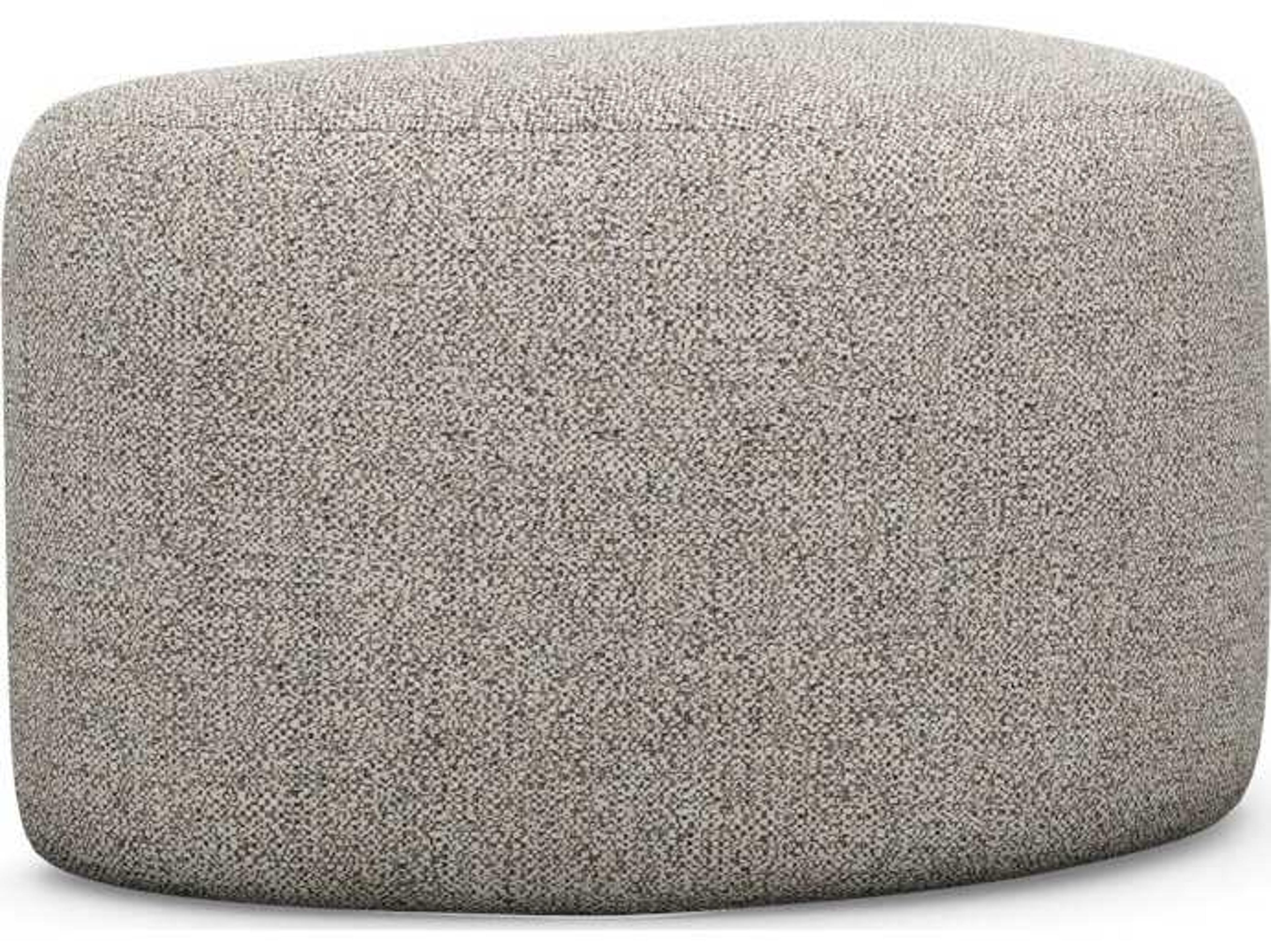 Interlude Home Carlisle Rock Gray Upholstered Ottoman