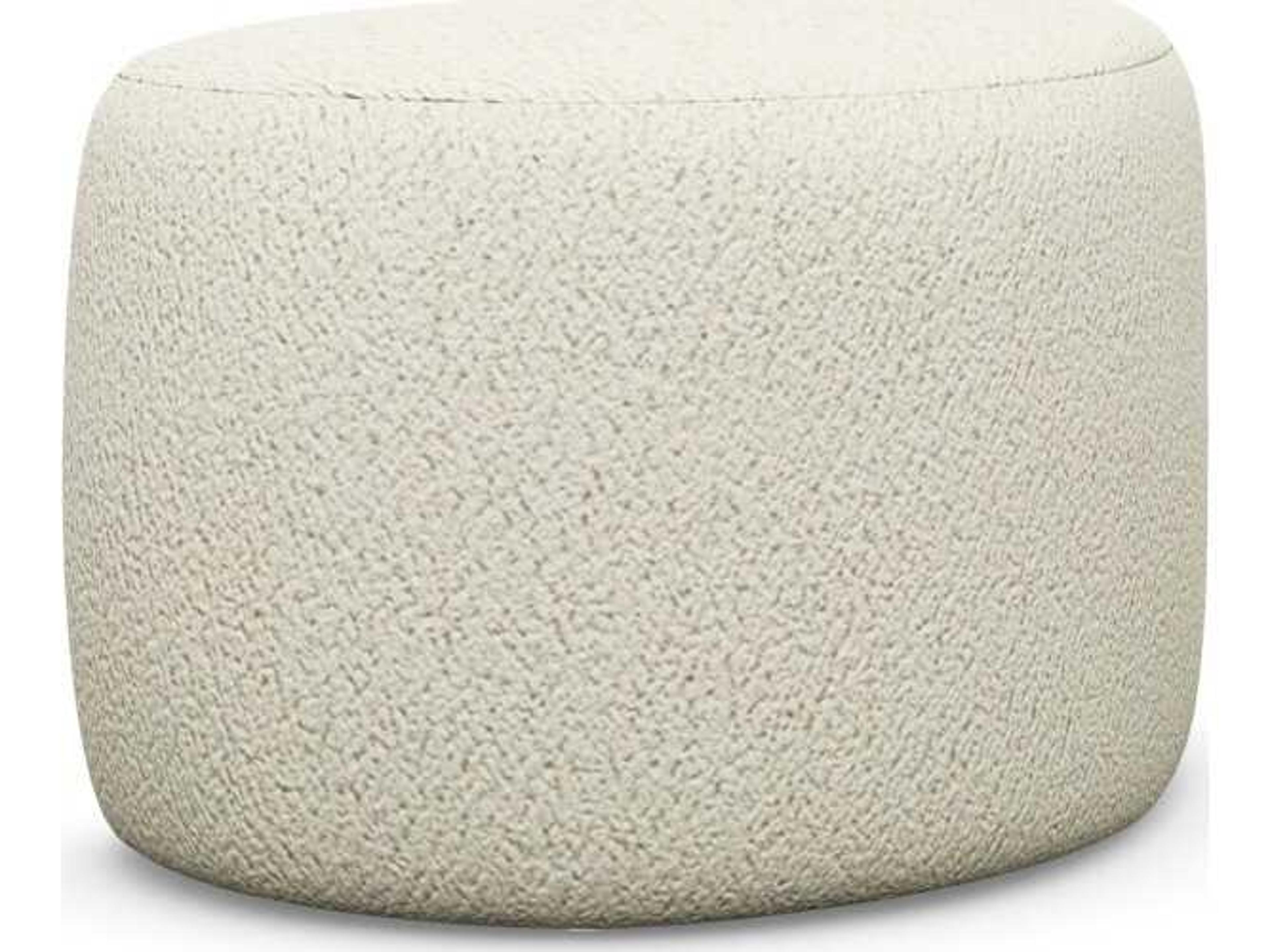 Interlude Home Carlisle Down Cream Fur Ottoman