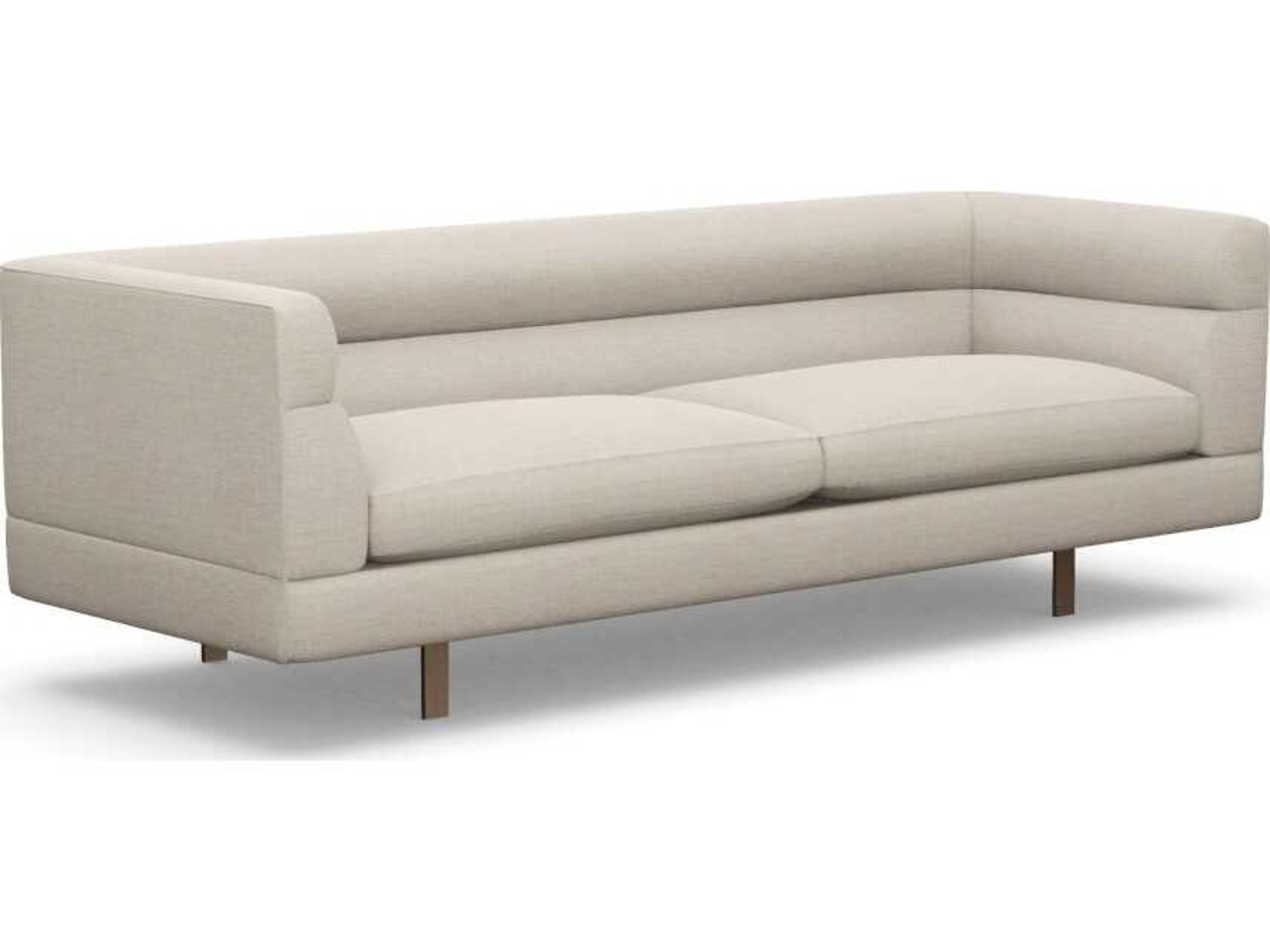 Interlude Home Ornette Bluff Bronze Beige Upholstered Sofa
