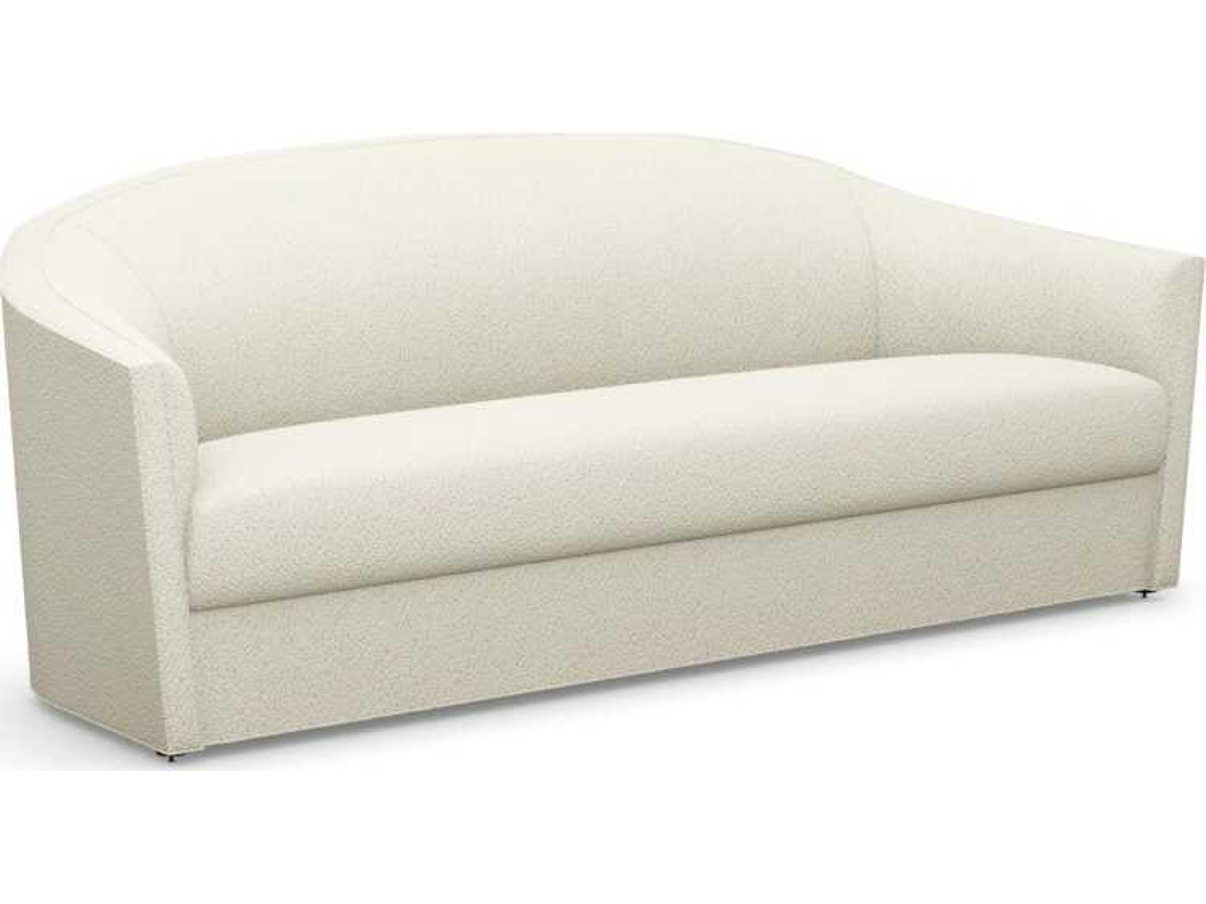 Interlude Home Turin Down Cream Faux Leather Sofa