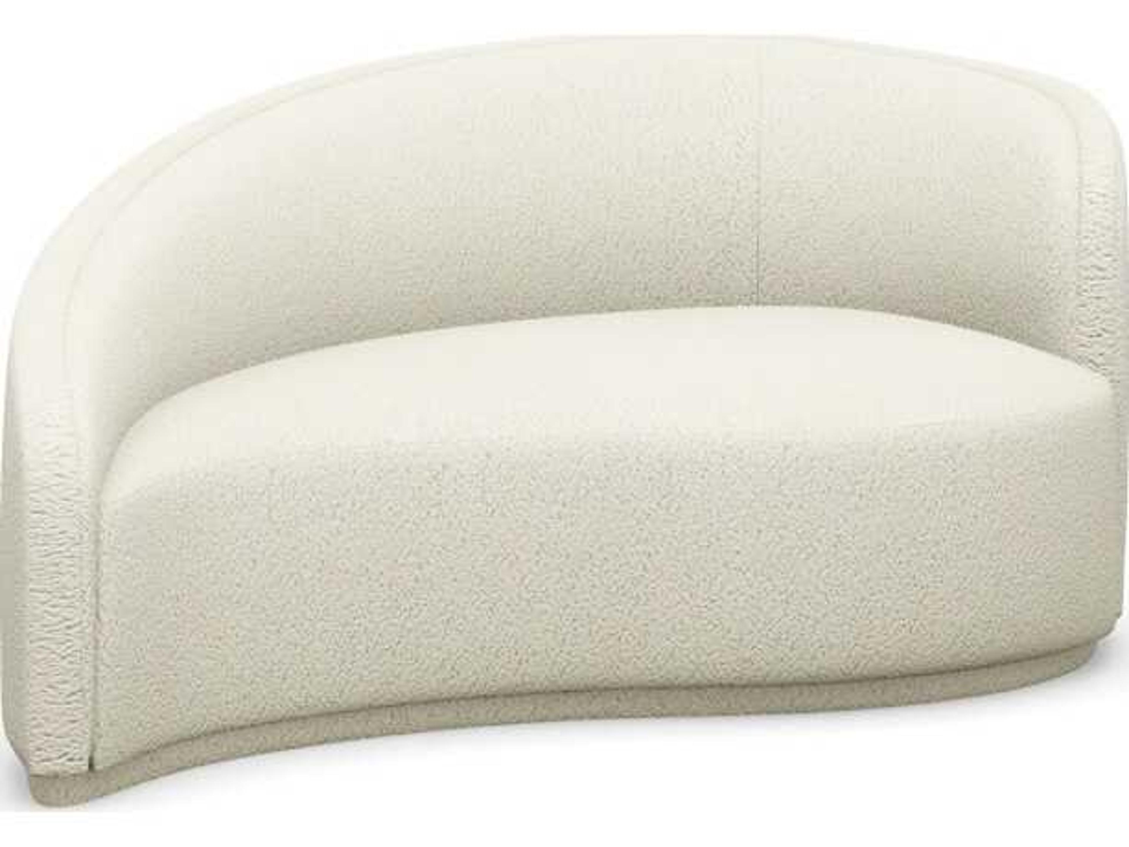 Interlude Home Dana Down Cream Faux Leather Chaise