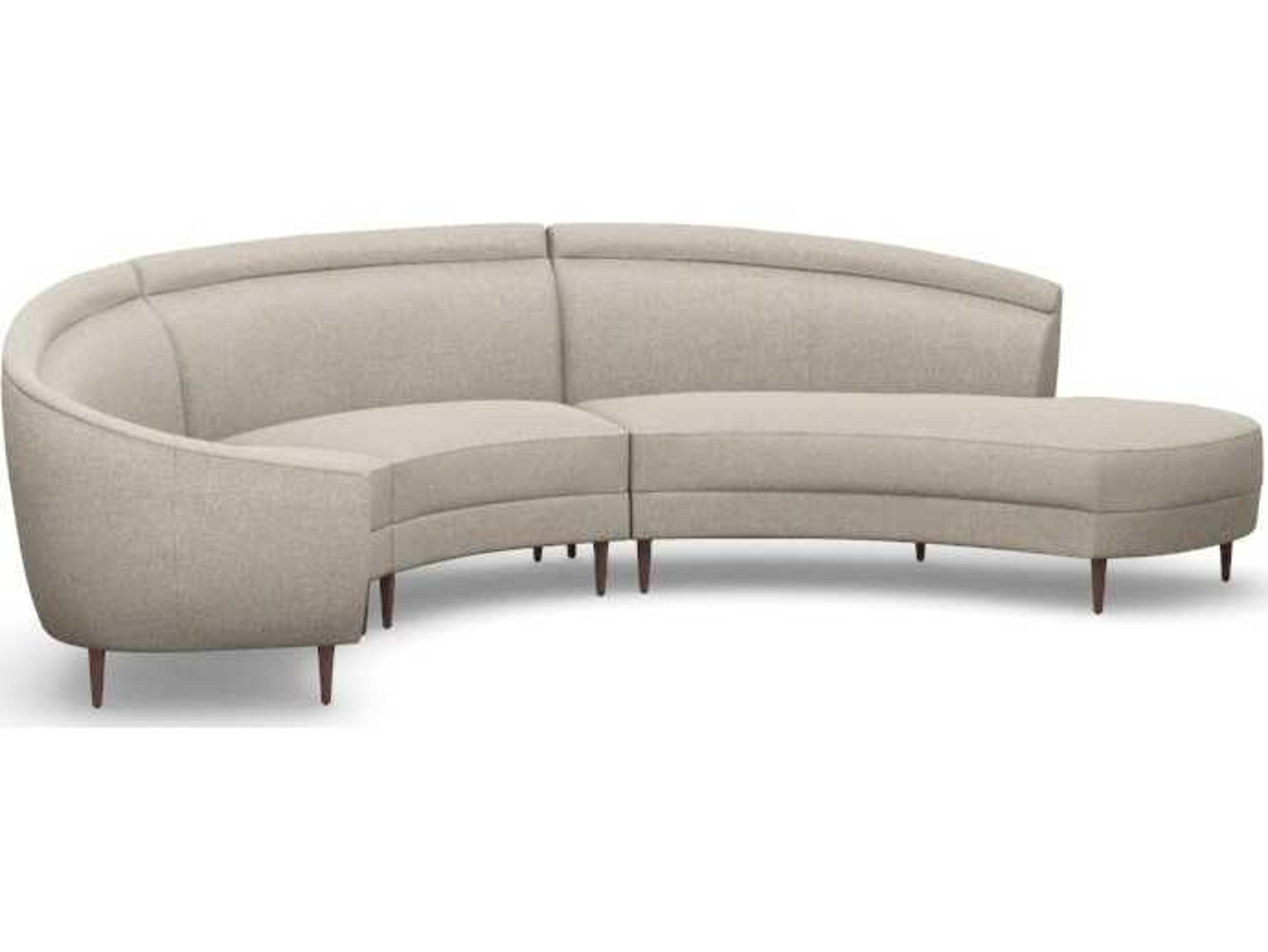 Interlude Home Capri Beige Upholstered Sectional Sofa