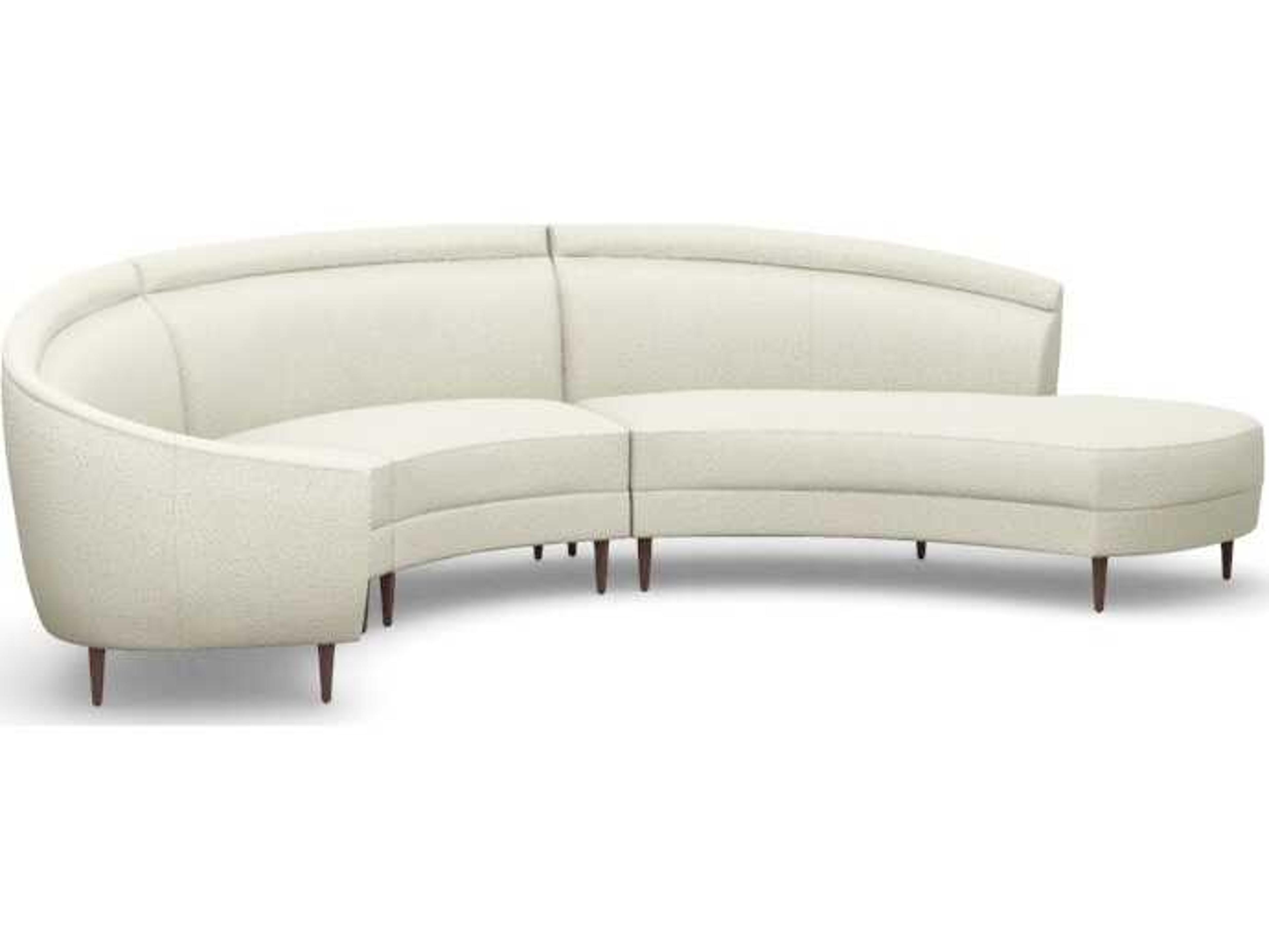 Interlude Home Capri Cream Faux Leather Sectional Sofa