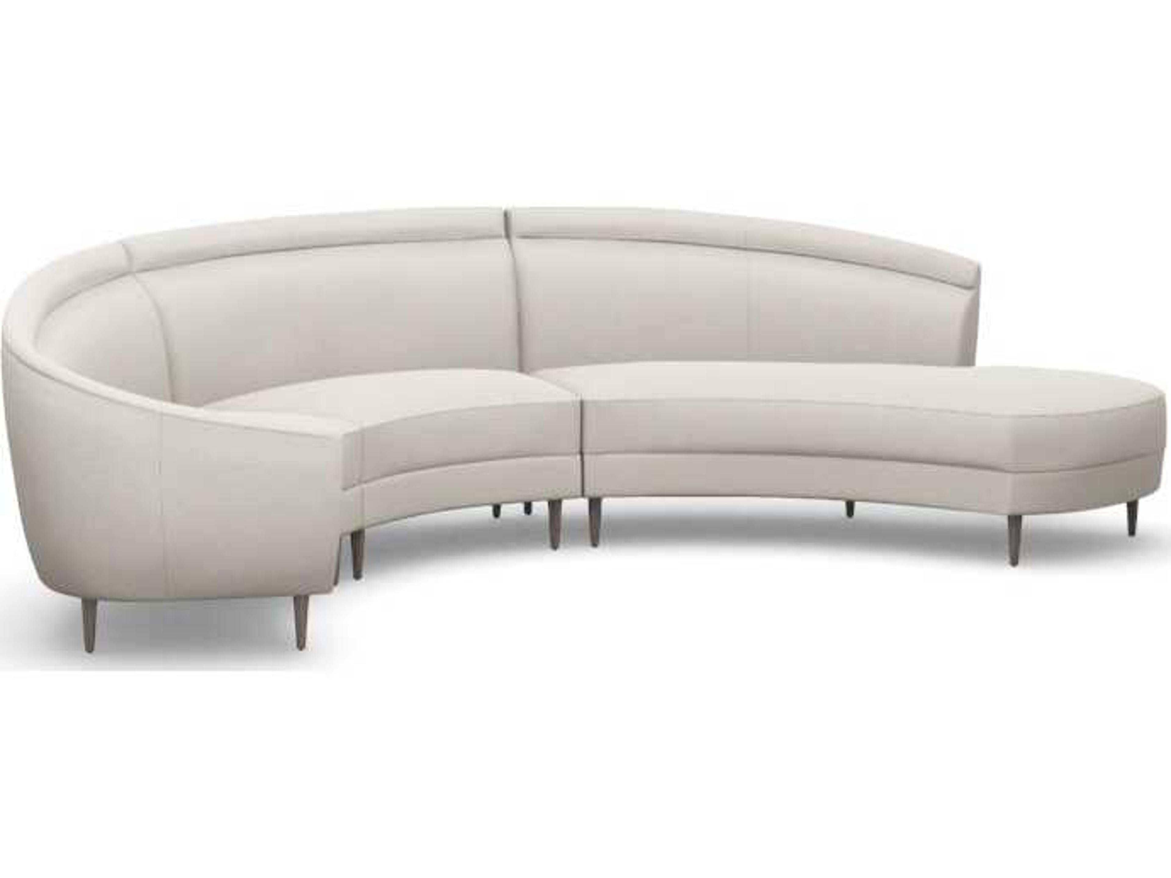 Interlude Home Capri Cream Upholstered Sectional Sofa
