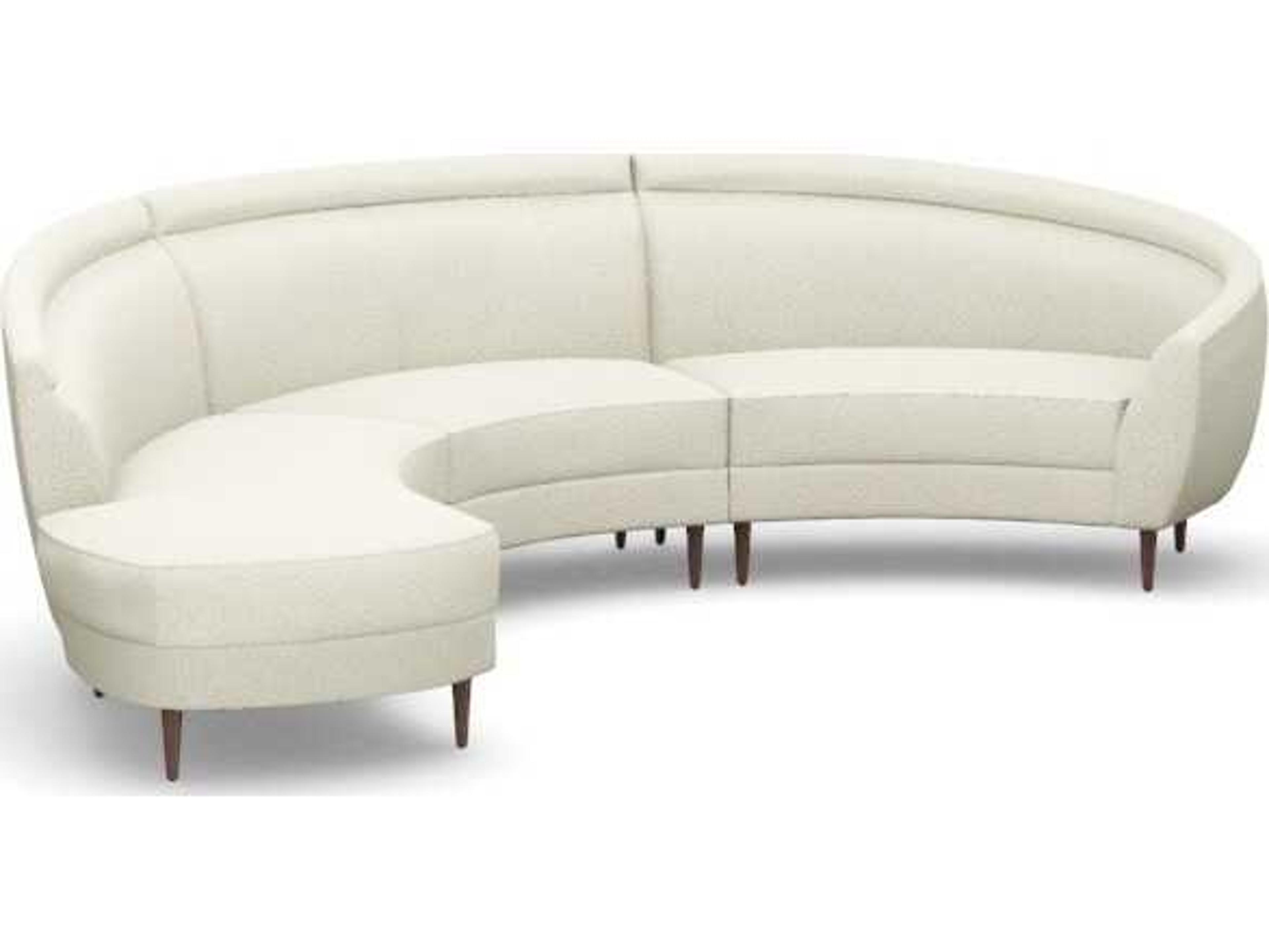 Interlude Home Capri White Faux Leather Sectional Sofa