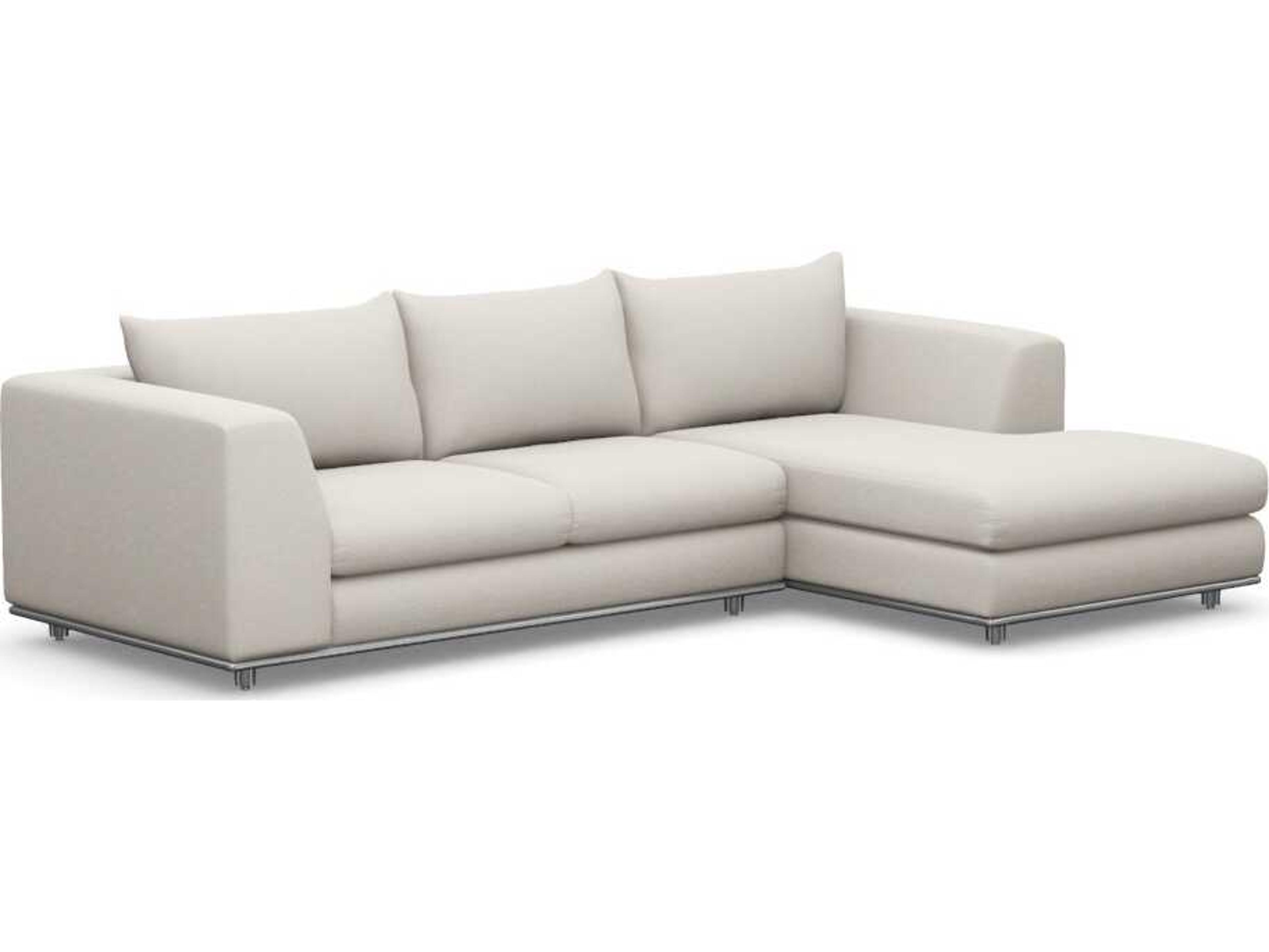 Interlude Home Comodo Cream Upholstered Sectional Sofa
