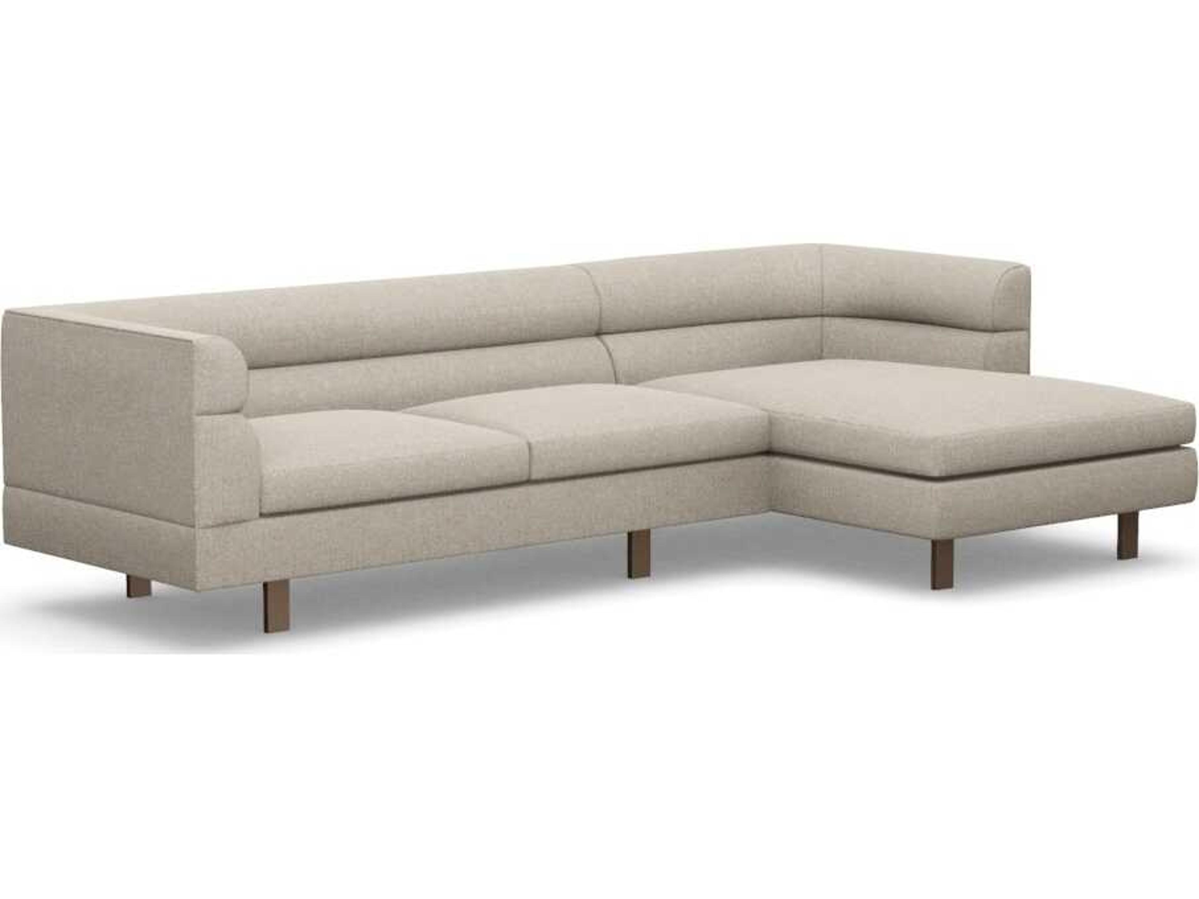 Interlude Home Ornette Beige Upholstered Sectional Sofa
