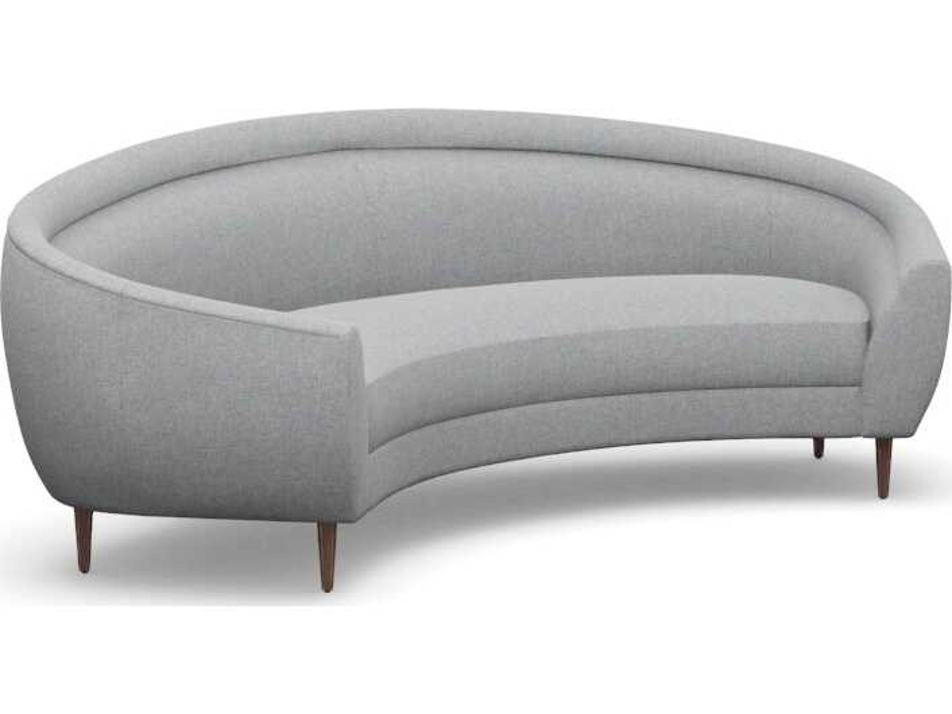 Interlude Home Capri Pure Grey Dark Upholstered Sofa