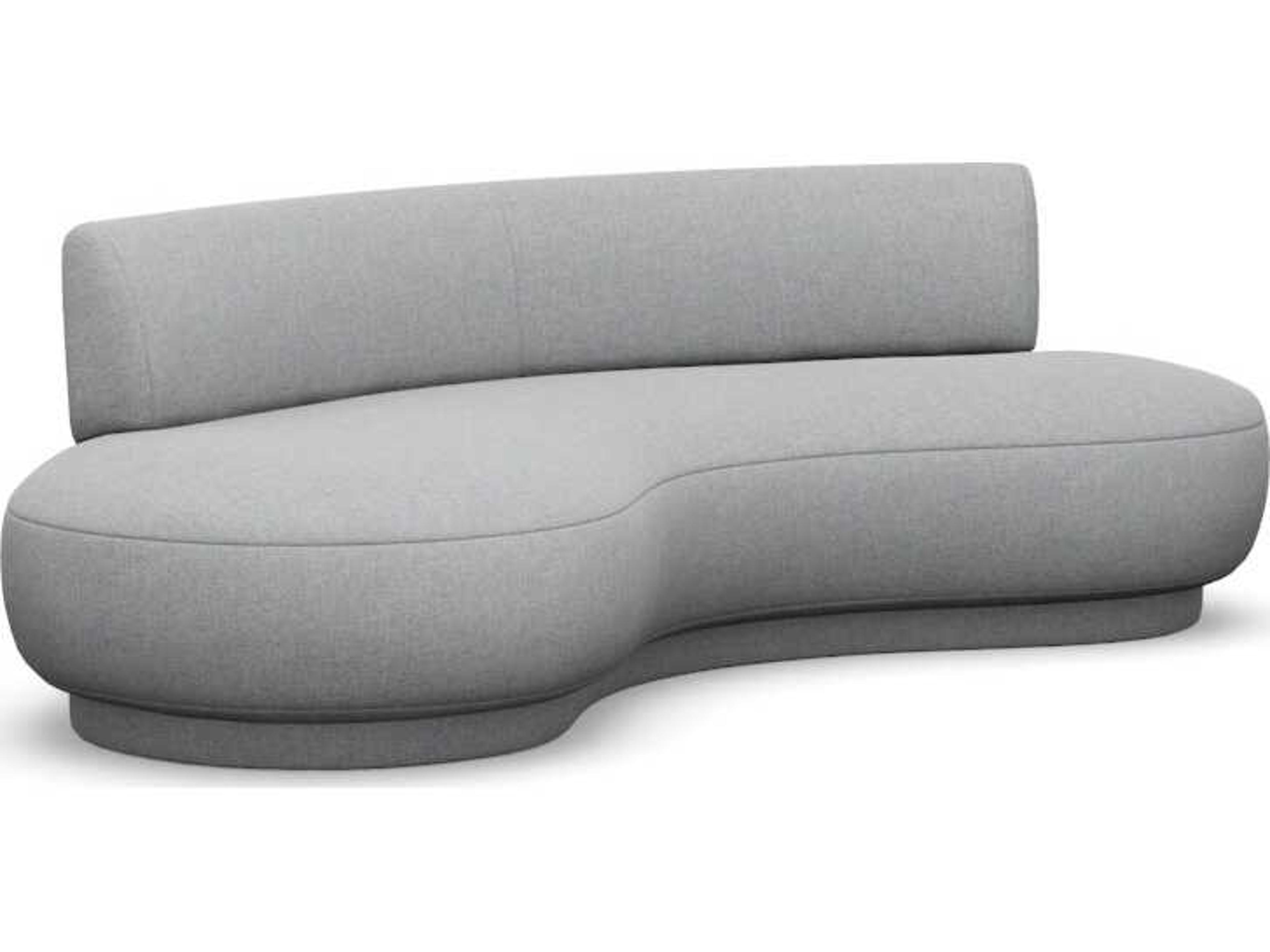Interlude Home Nuage Pure Grey Upholstered Sofa