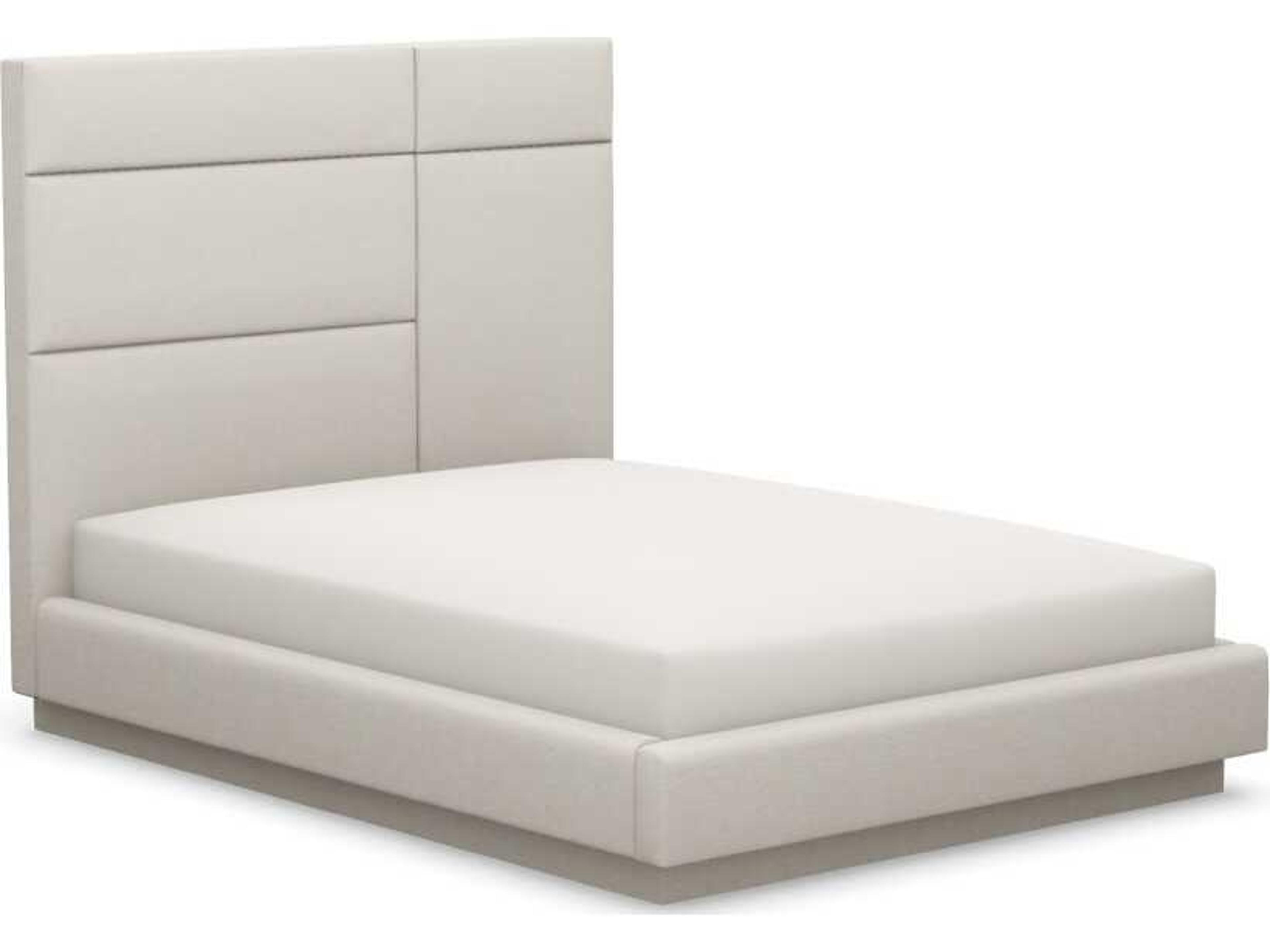 Interlude Home Quadrant Beige Upholstered Queen Platform Bed