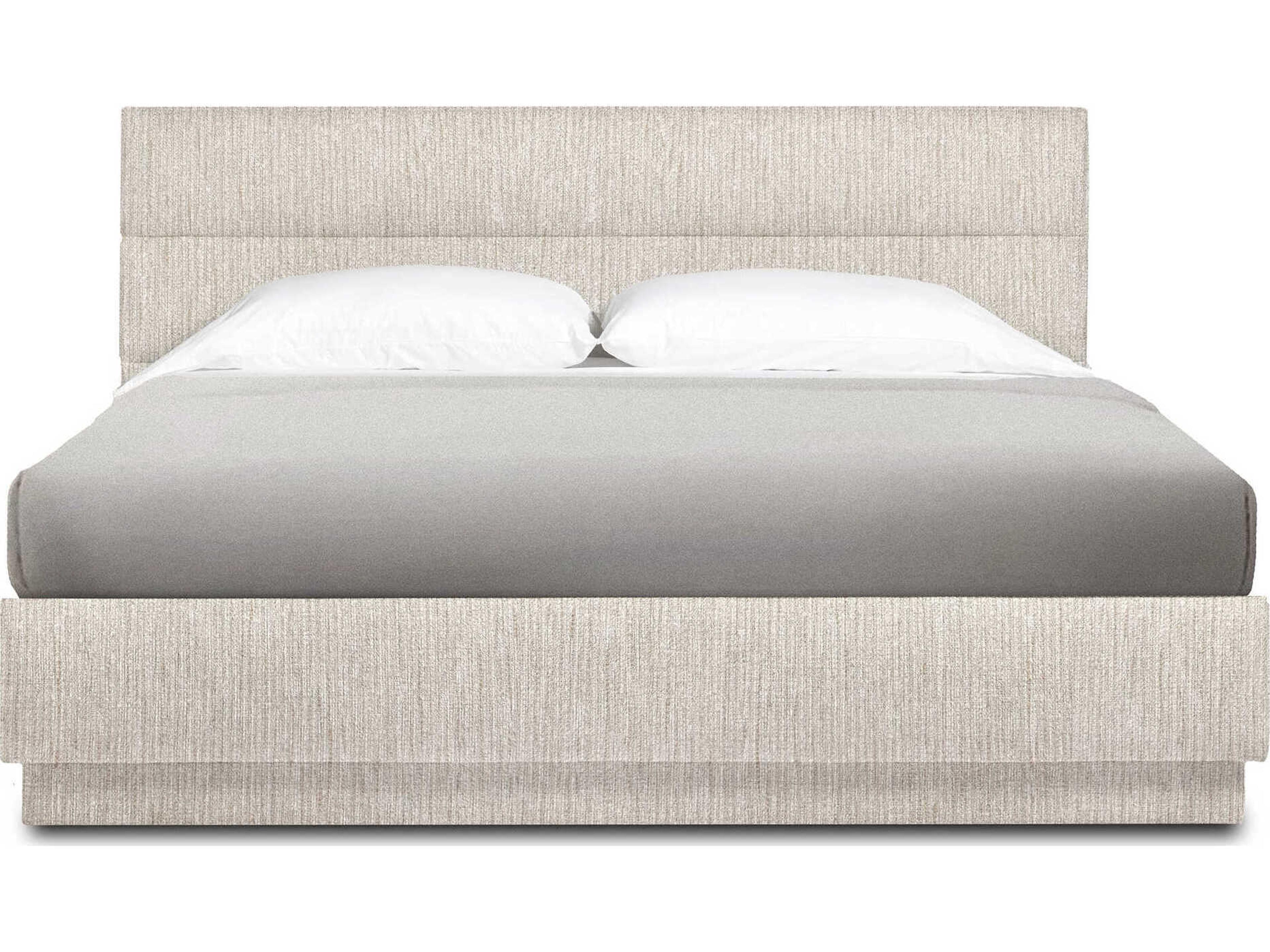 Interlude Home Hawthorne Aria Sand Beige Upholstered King Platform Bed