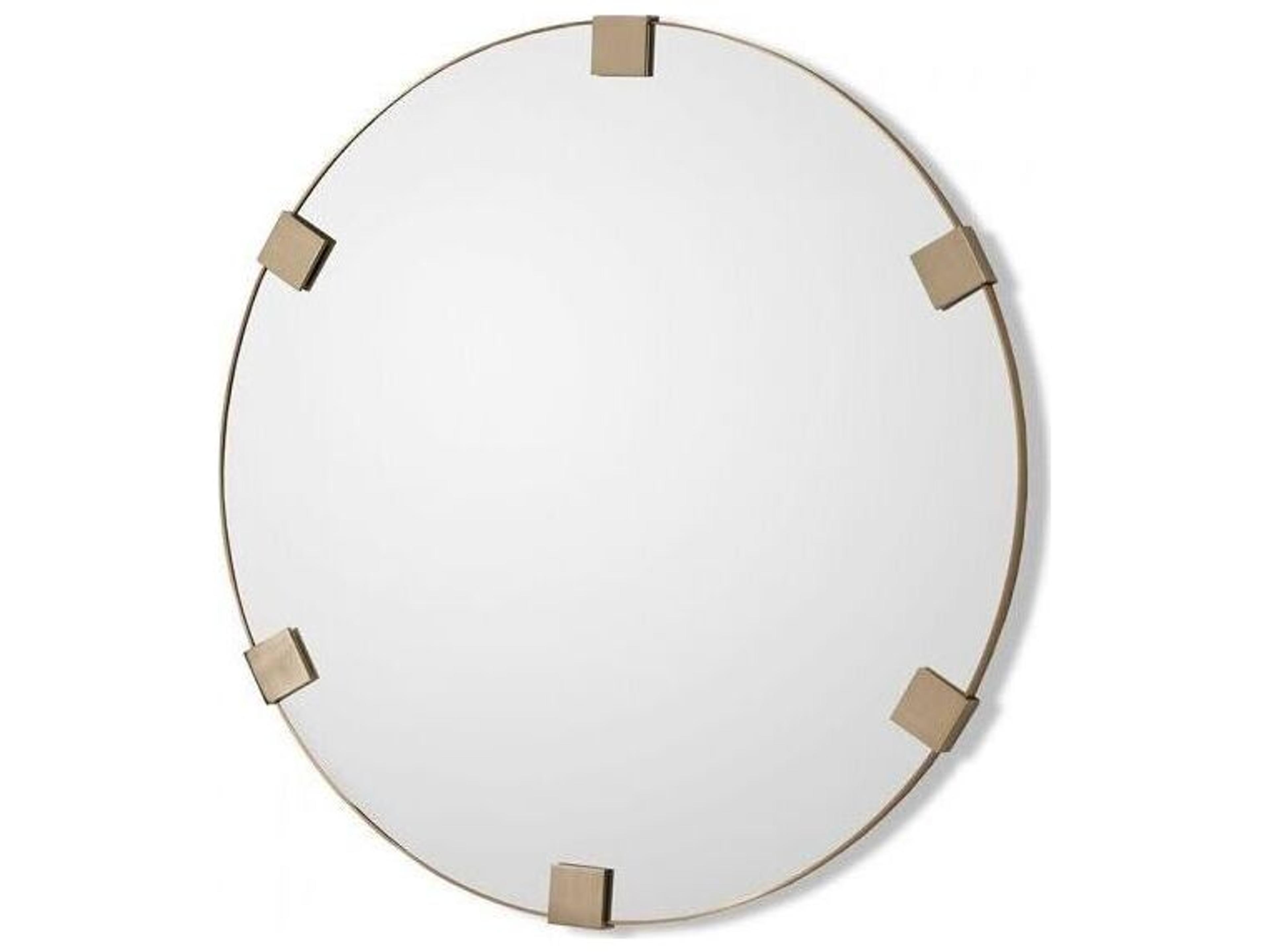 Interlude Home Nippon Brushed Brass Plain Mirror Wall Round