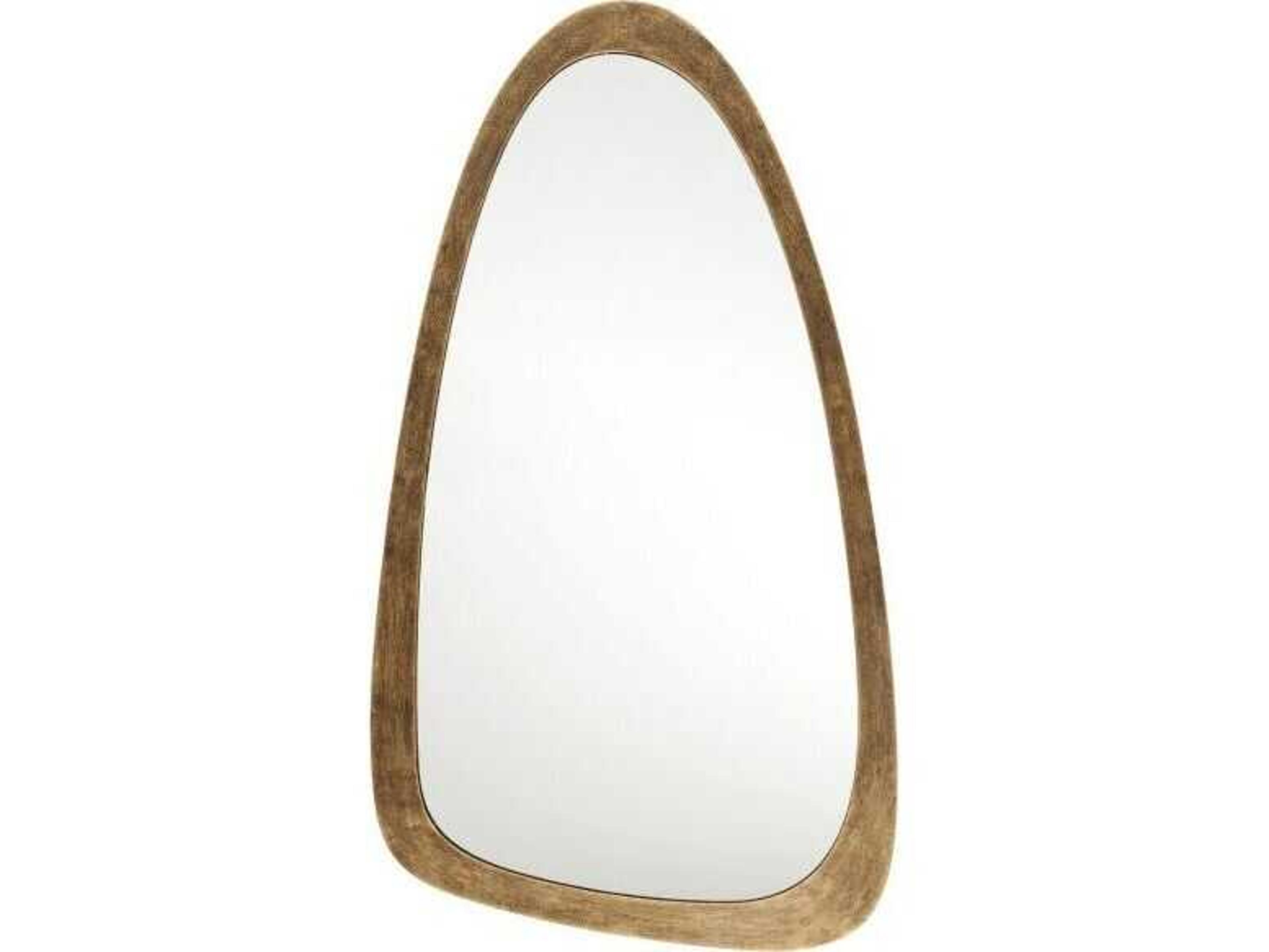 Interlude Home Wales Antique Brass Wall Mirror Oval