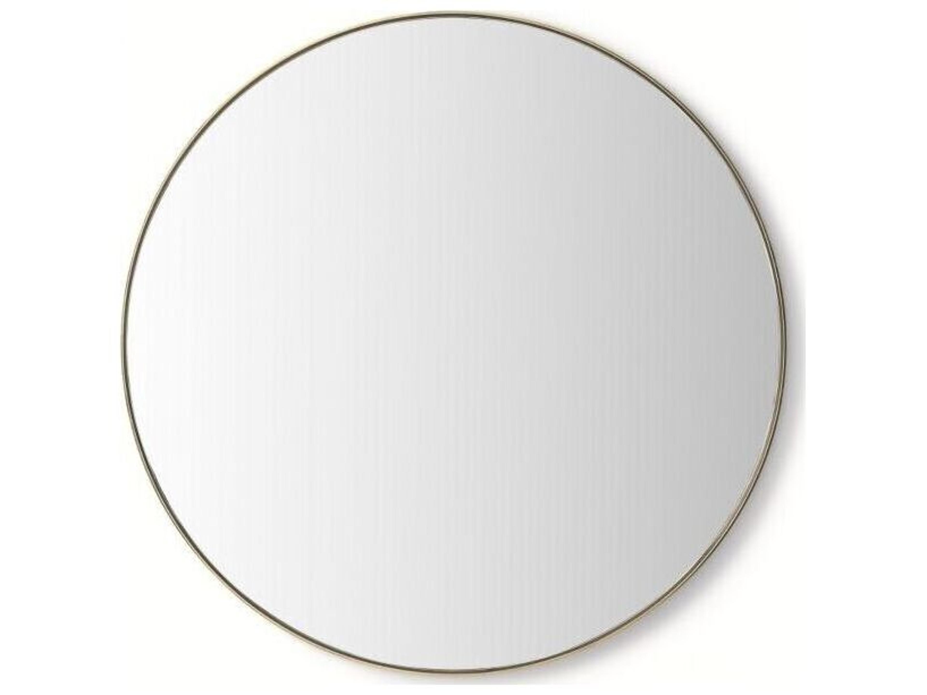 Interlude Home Aalina Brushed Brass Wall Mirror Round