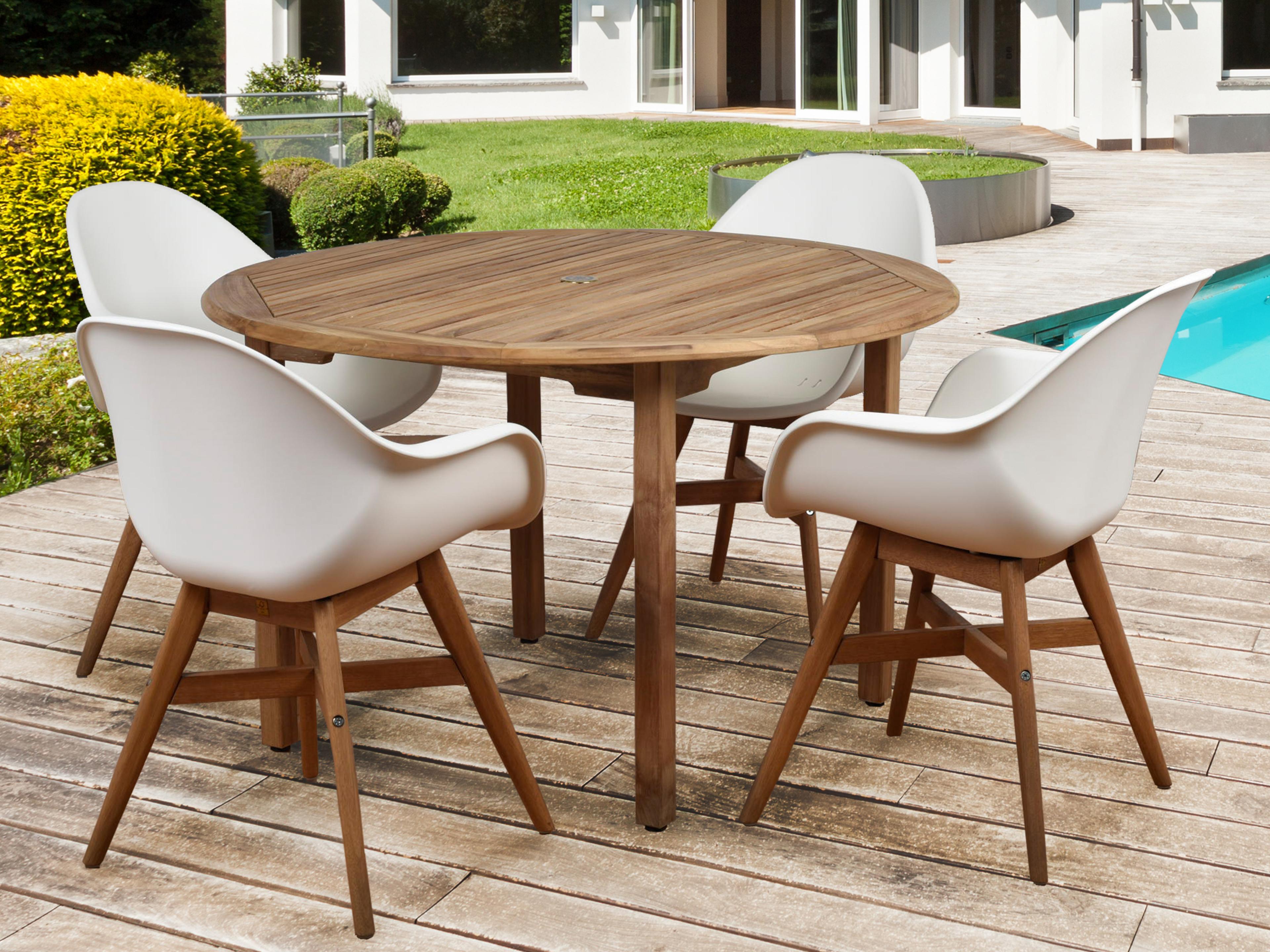 International Home Miami Amazonia Charlotte Deluxe 5 Piece Round Outdoor Dining Set