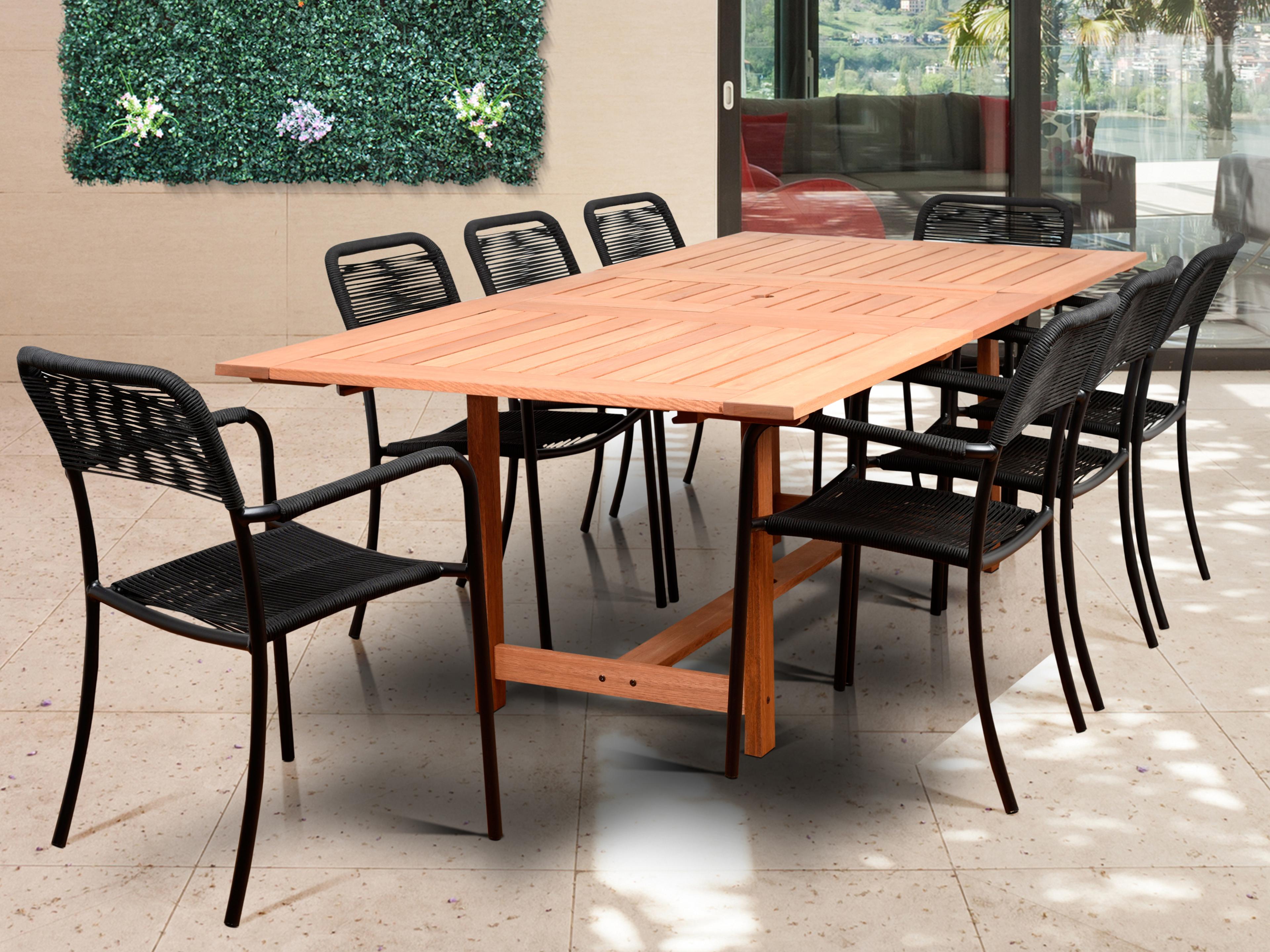 International Home Miami Amazonia Oosterdam 9 Piece Rectangular Outdoor Dining Set