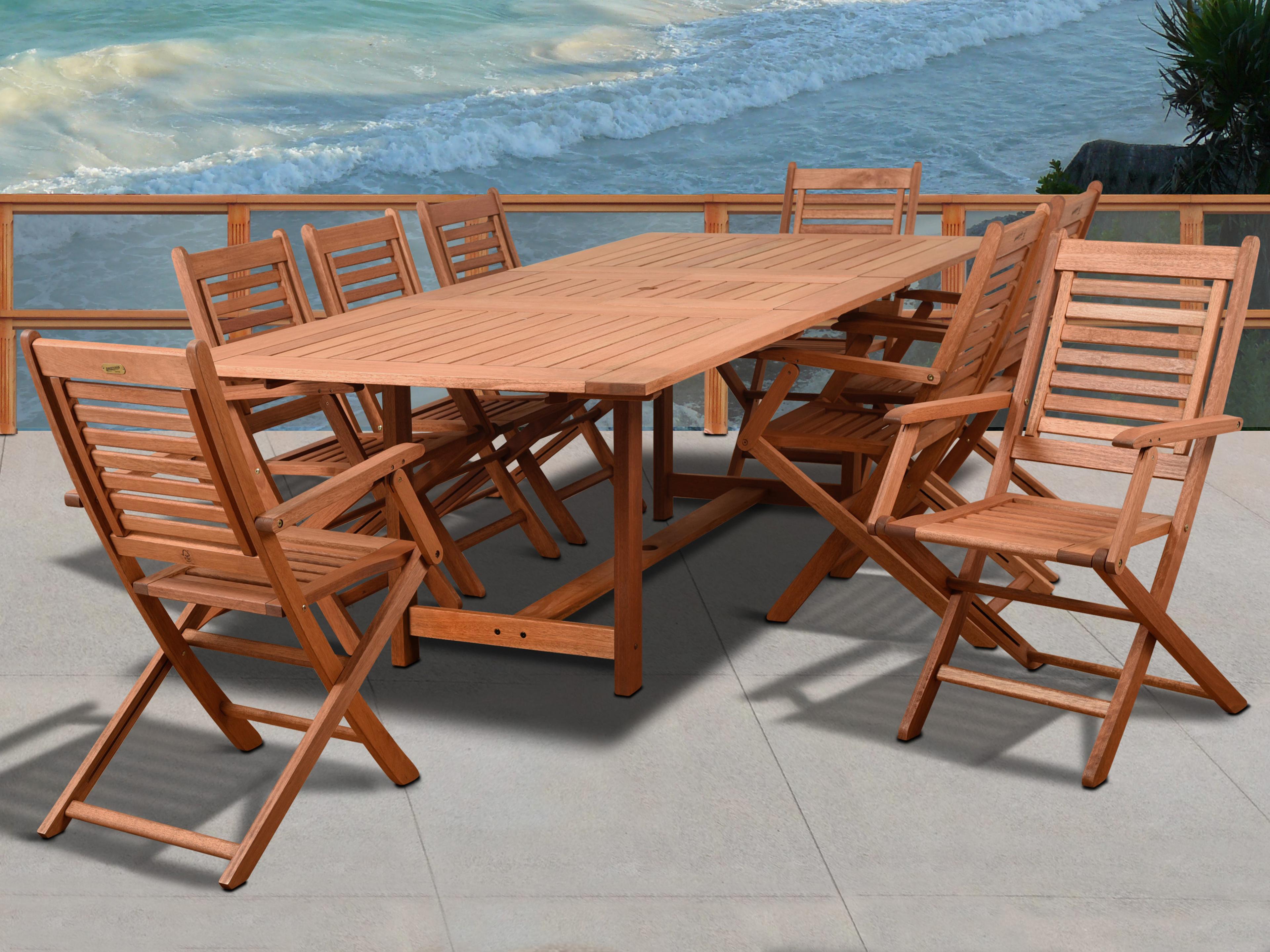 International Home Miami Amazonia Brandon 9 Piece Rectangular Patio Dining Set