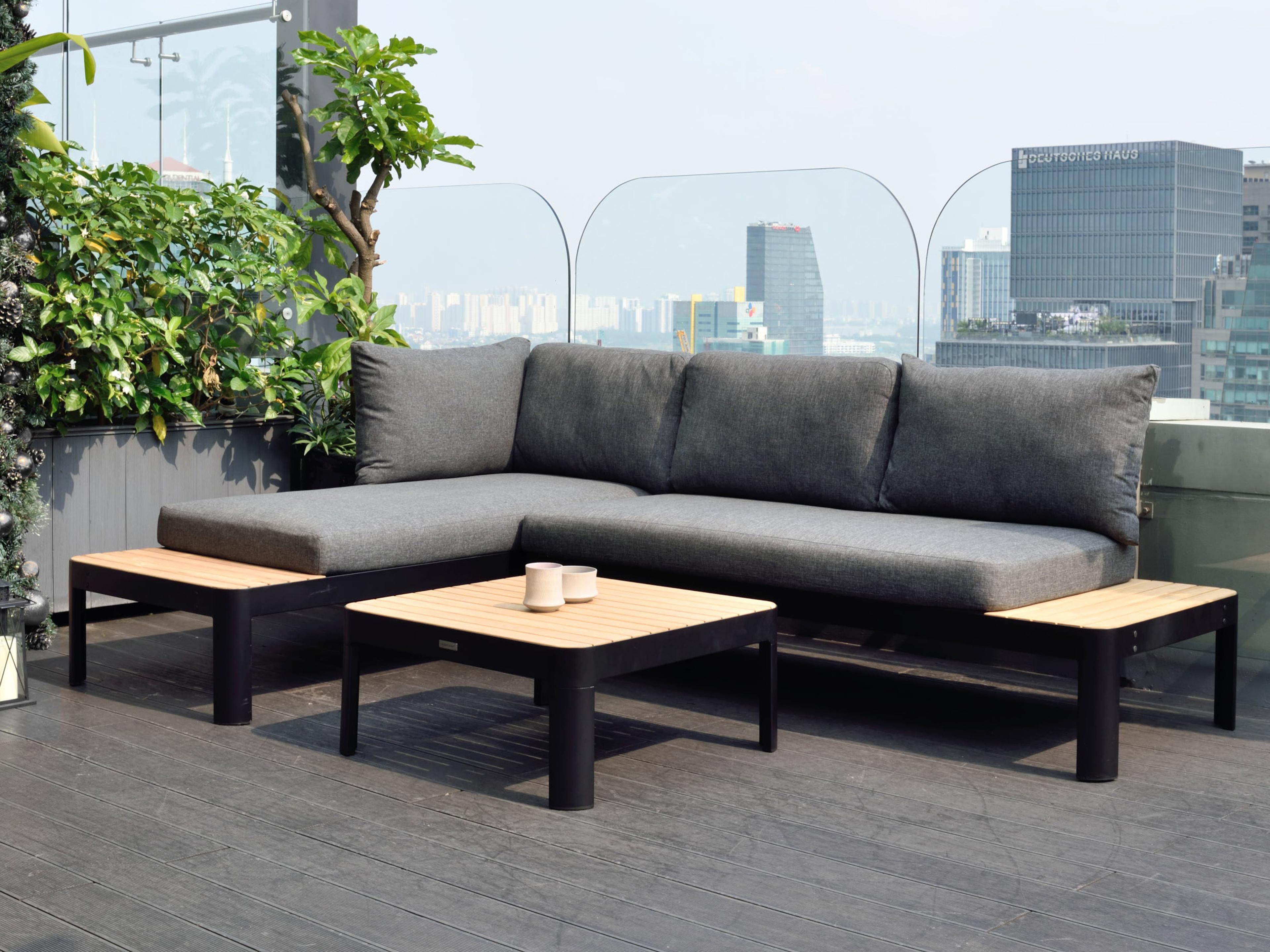 International Home Miami Amazonia Teak Patio Lounge Set