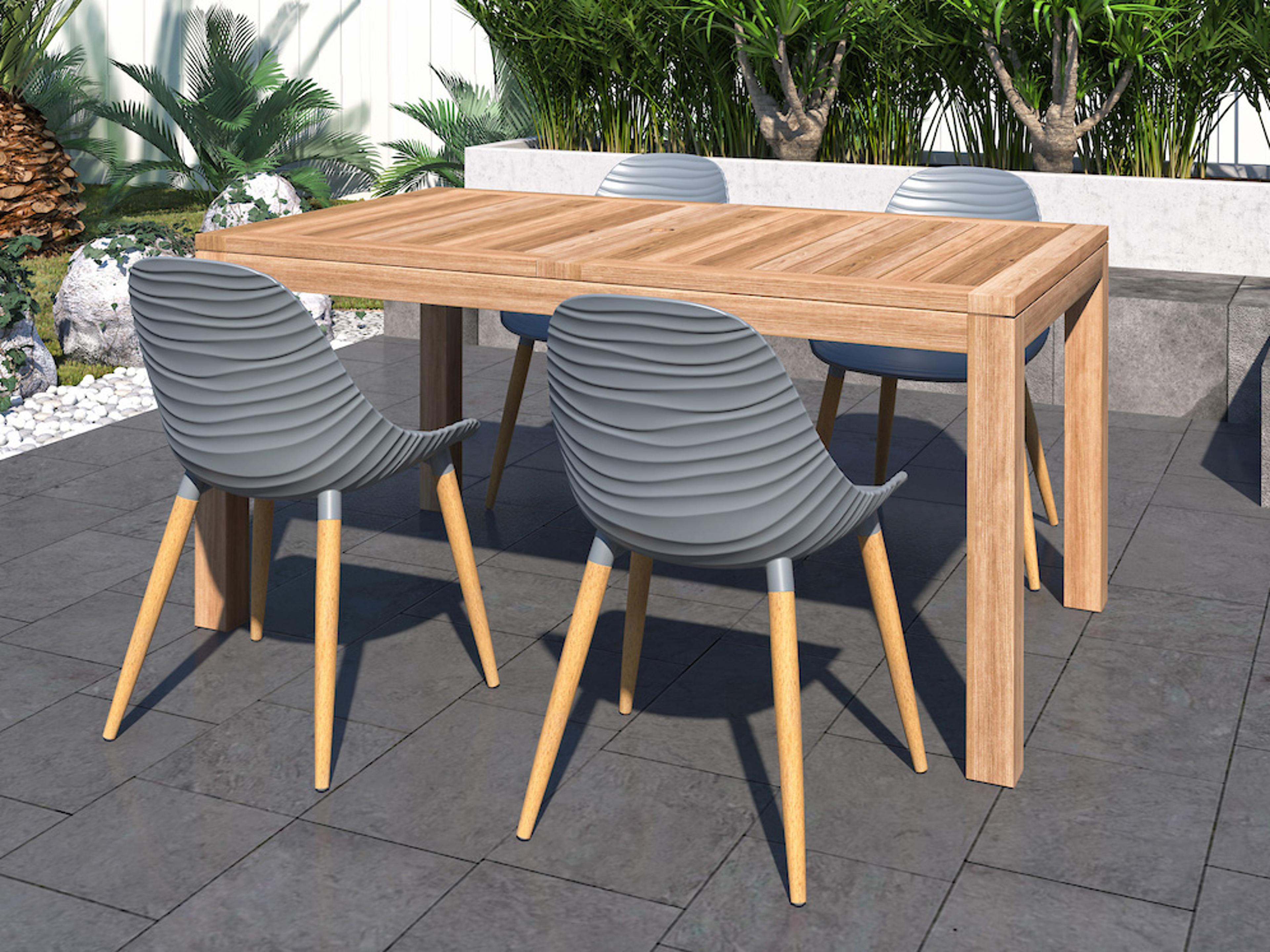 International Home Miami Amazonia Teak Outdoor Dining Set