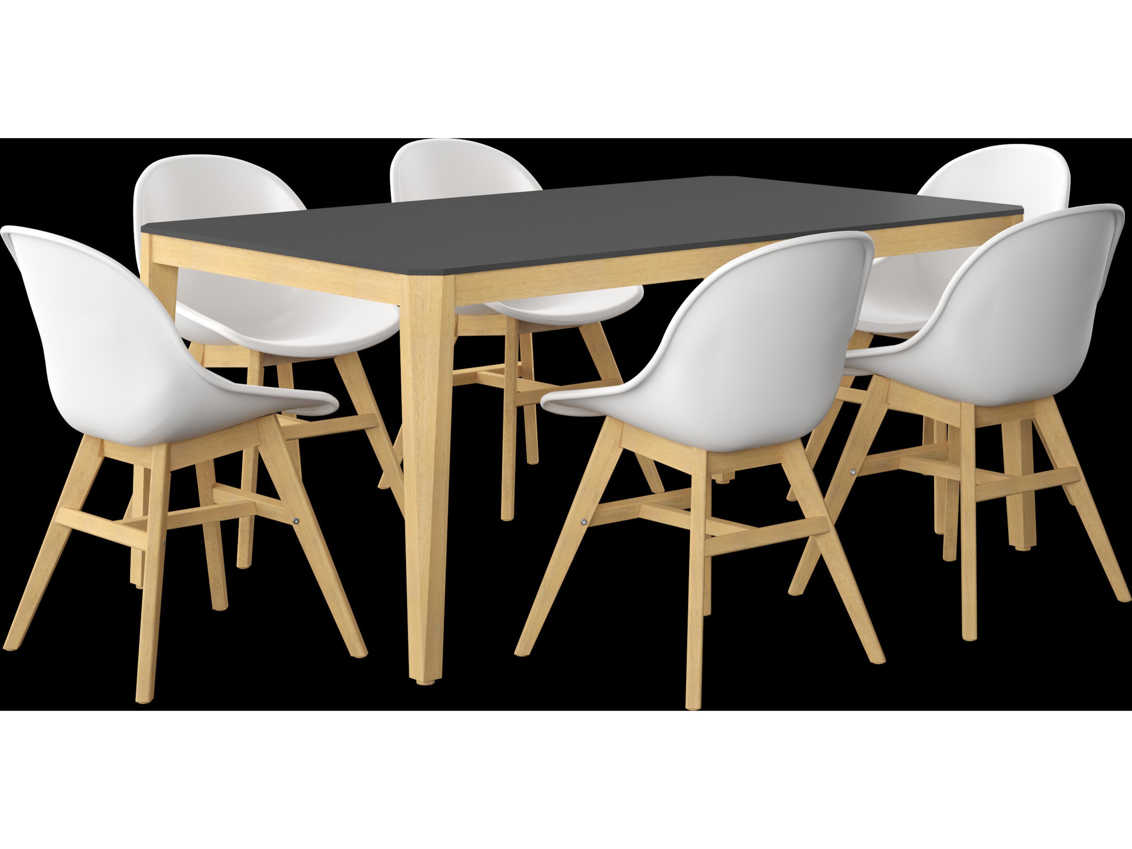 International Home Miami Amazonia Melbourne 170 inch Black 7 Person Outdoor Rectangular dining Set