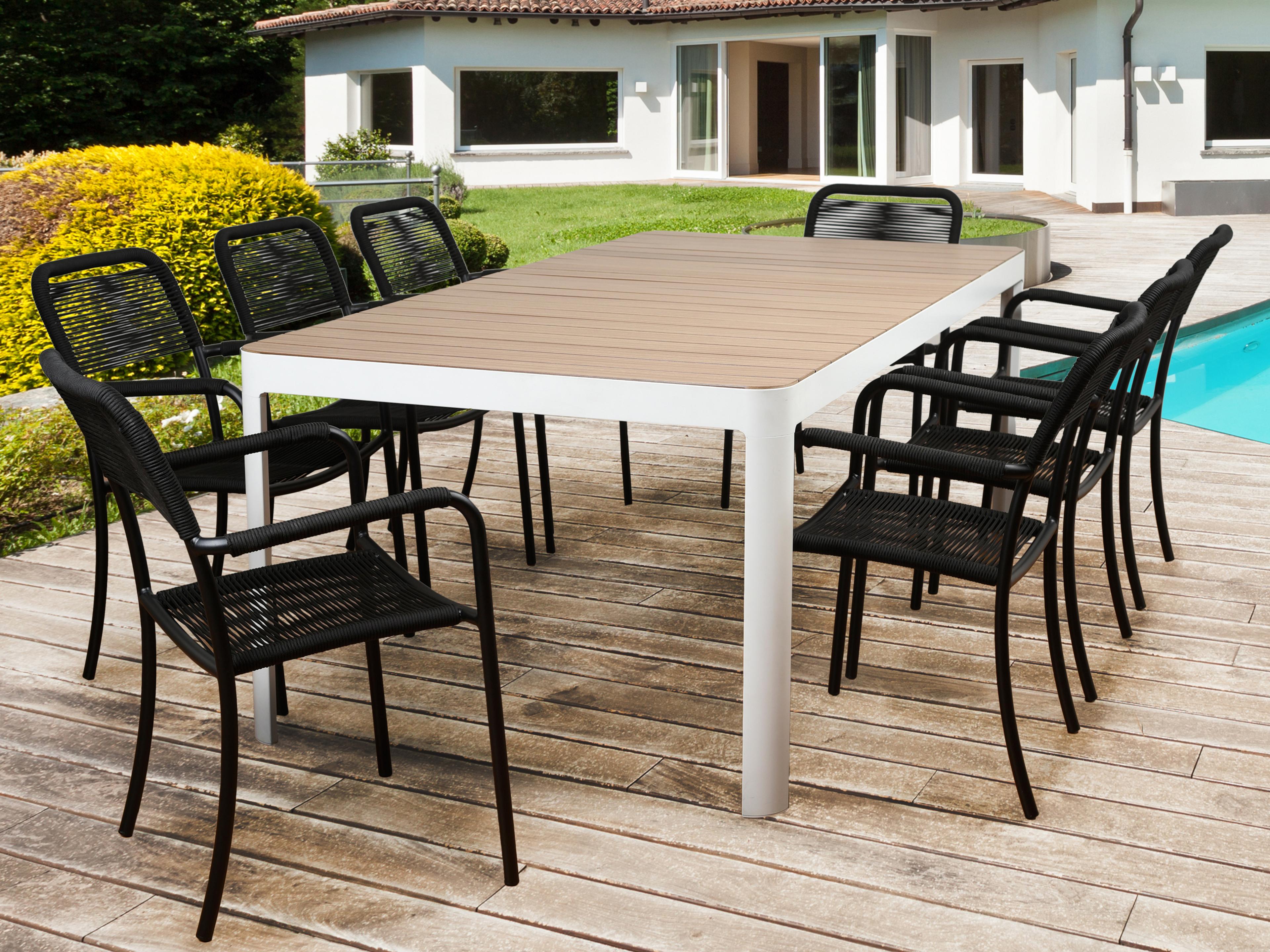 International Home Miami Atlantic Oosterdam 9 Piece Rectangular Outdoor Dining Set