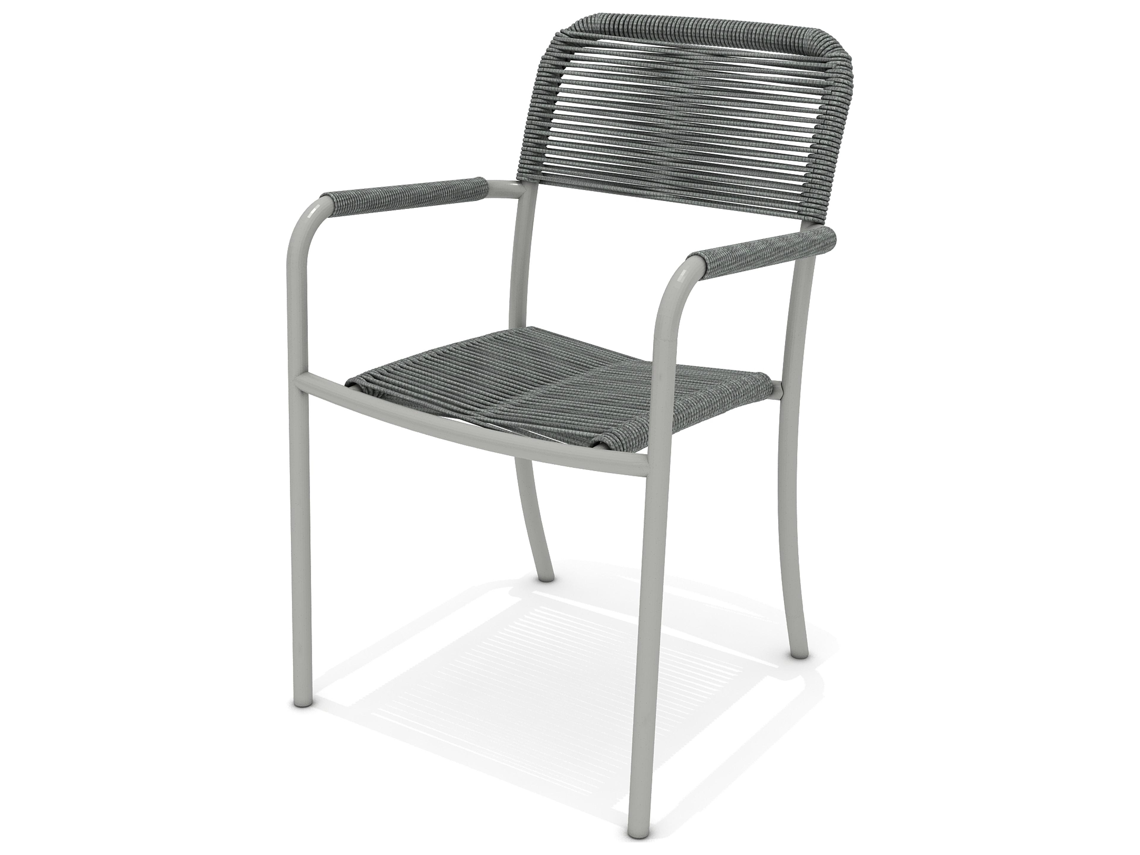 International Home Miami Amazonia Aluminum Grey Chair Set of 4