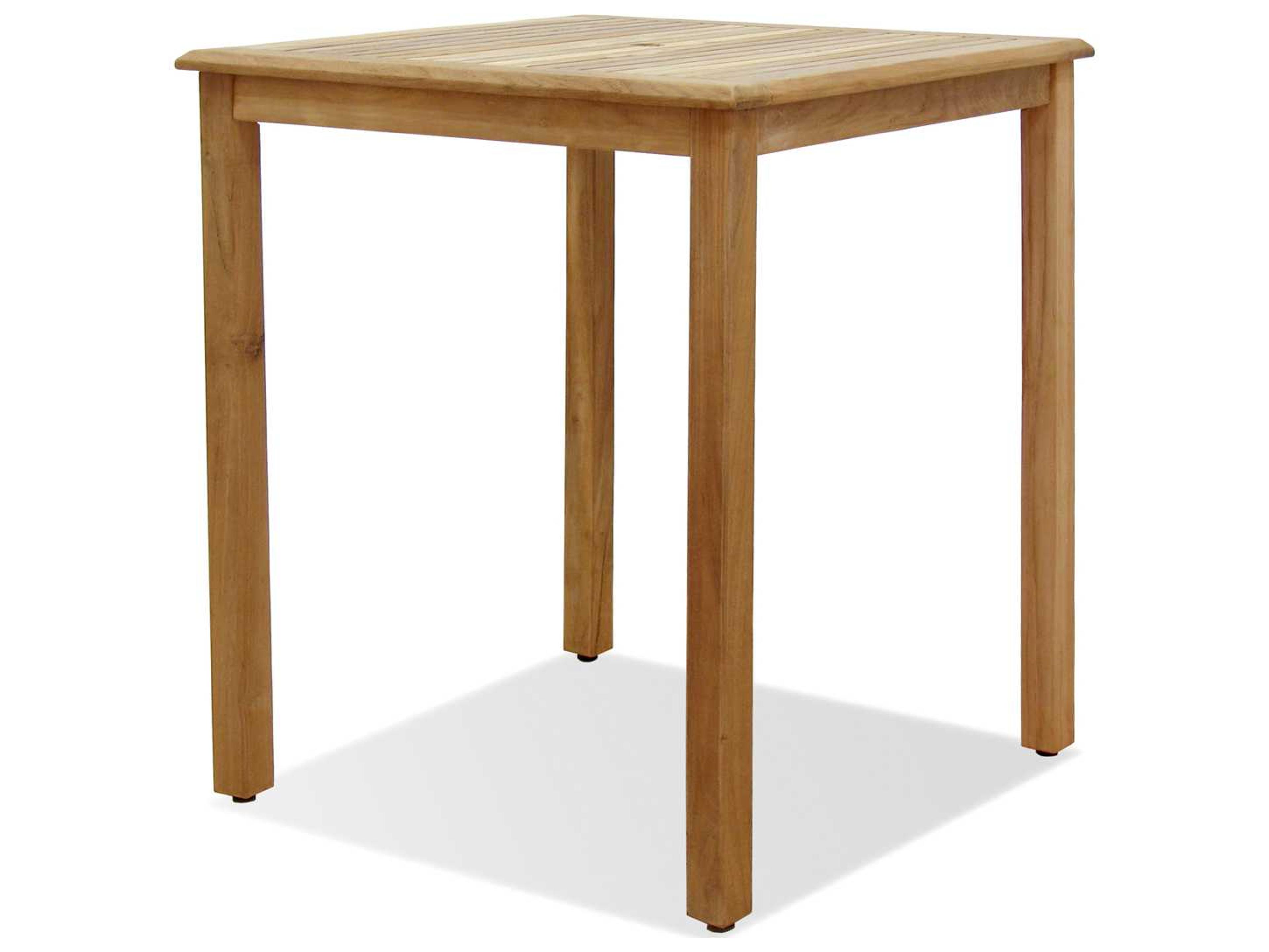 International Home Miami Amazonia Teak Square Patio Bar Table