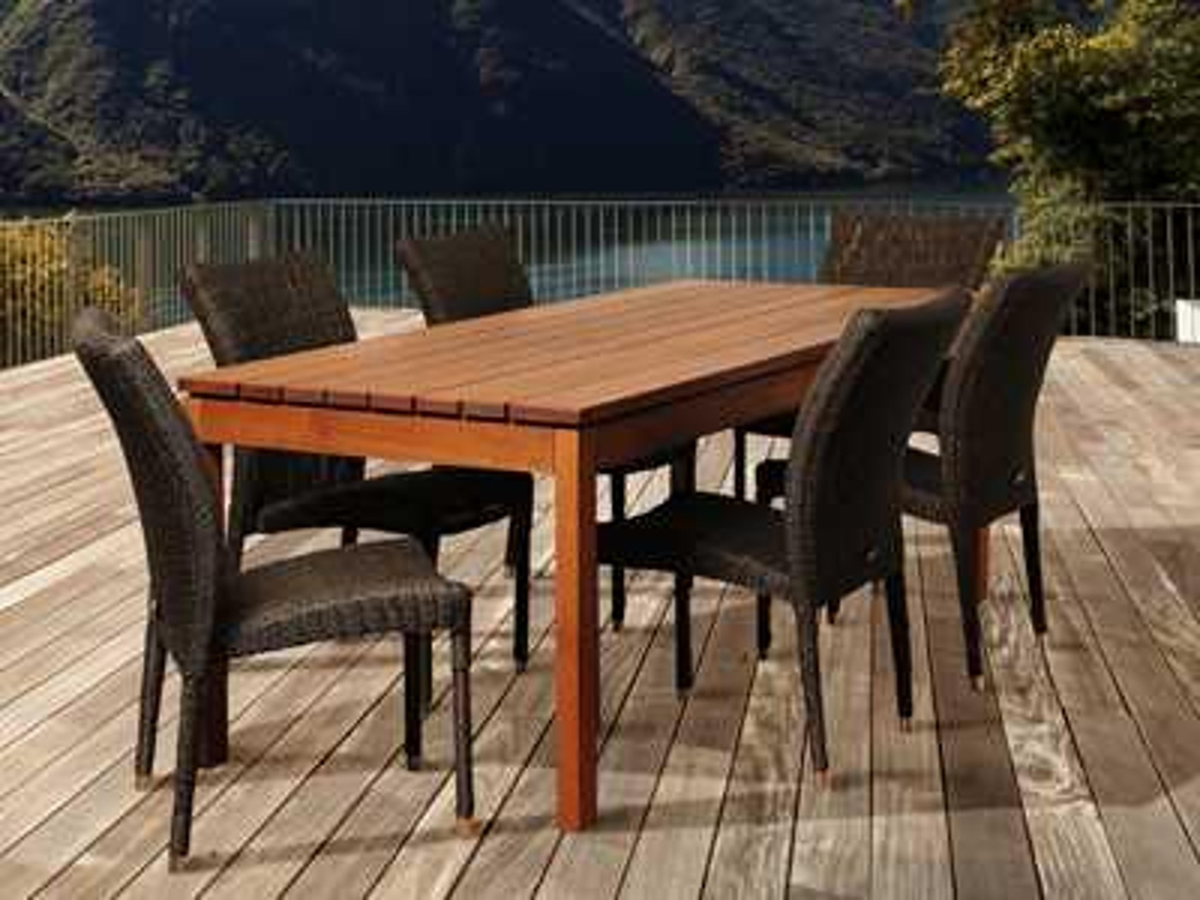 International Home Miami Amazonia Eucalyptus & Wicker Rectangular Seven Piece Jamison Patio Dining Set