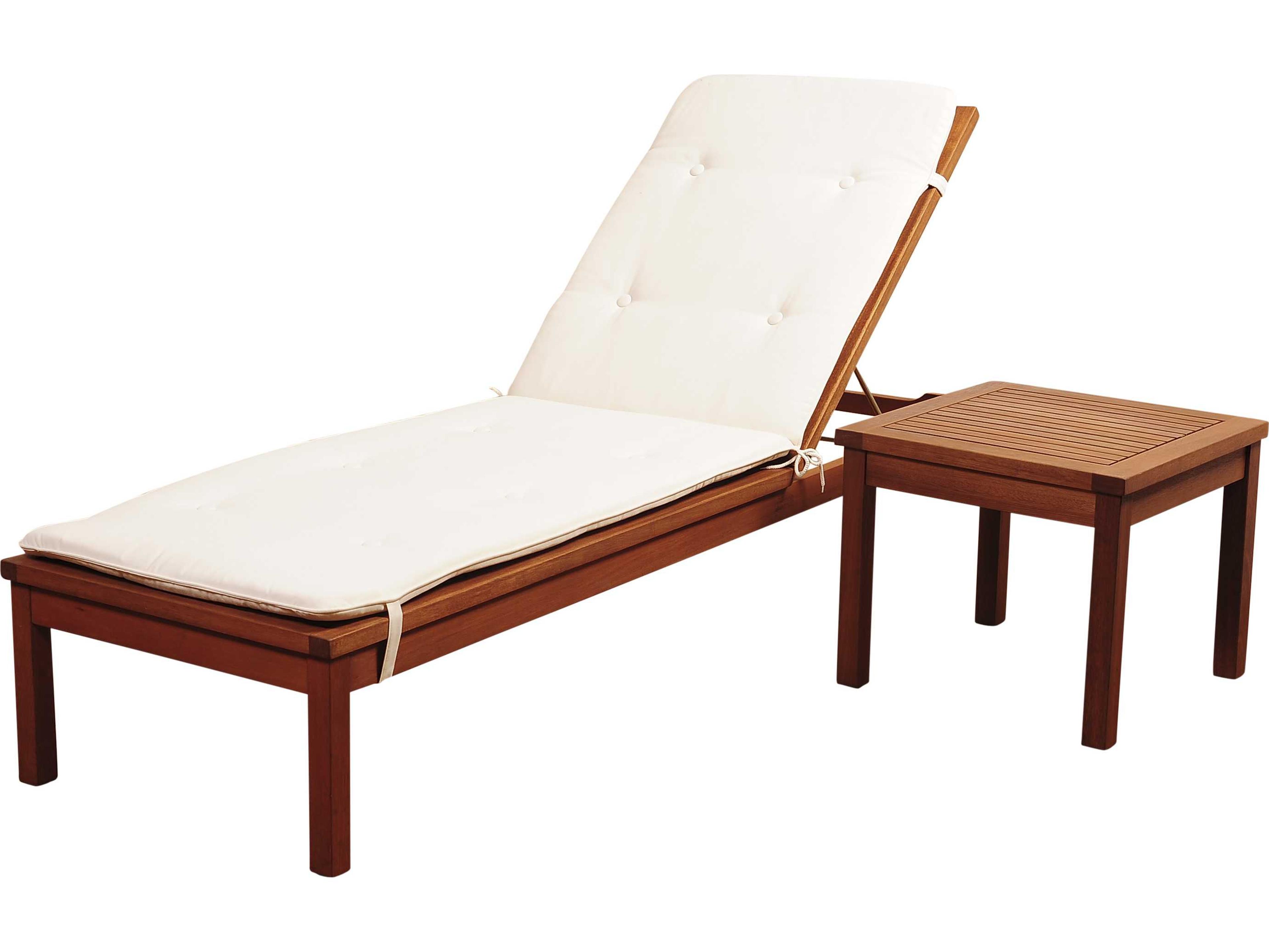 International Home Miami Amazonia Washburn 2 Piece Patio Lounge Set with White Cushions