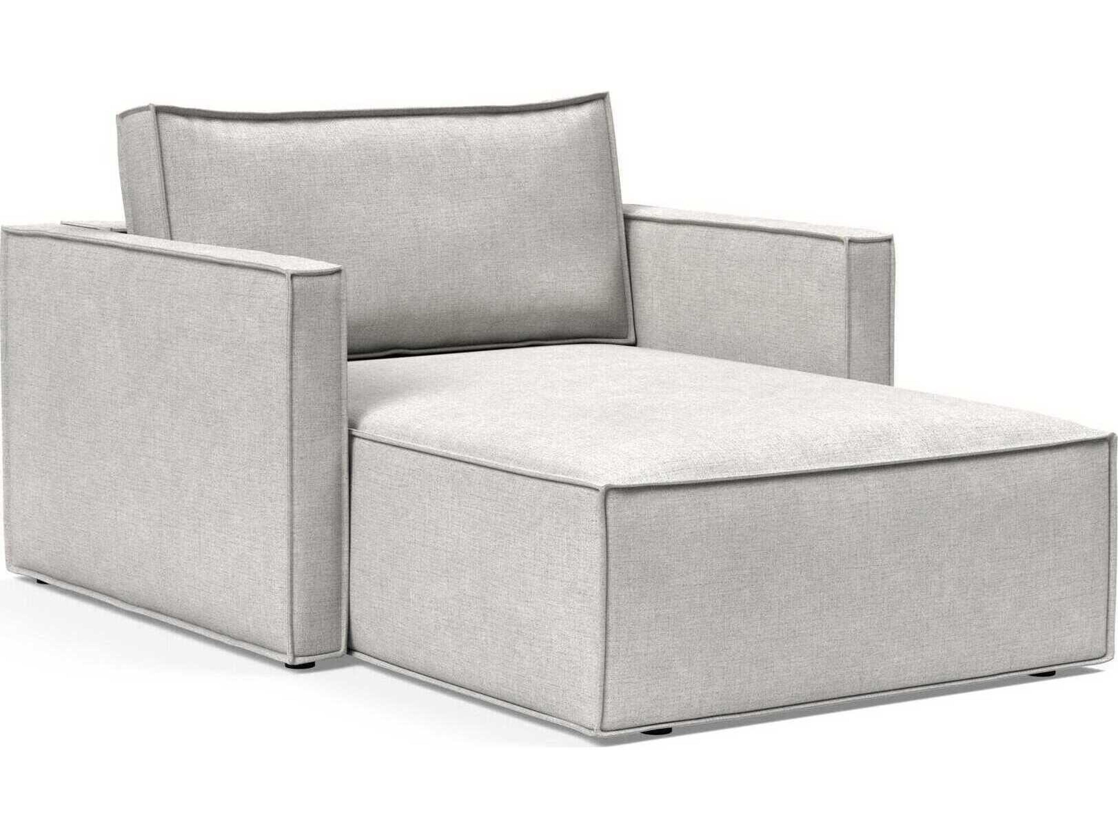 Innovation Newilla Adario Fog Gray Upholstered Chaise