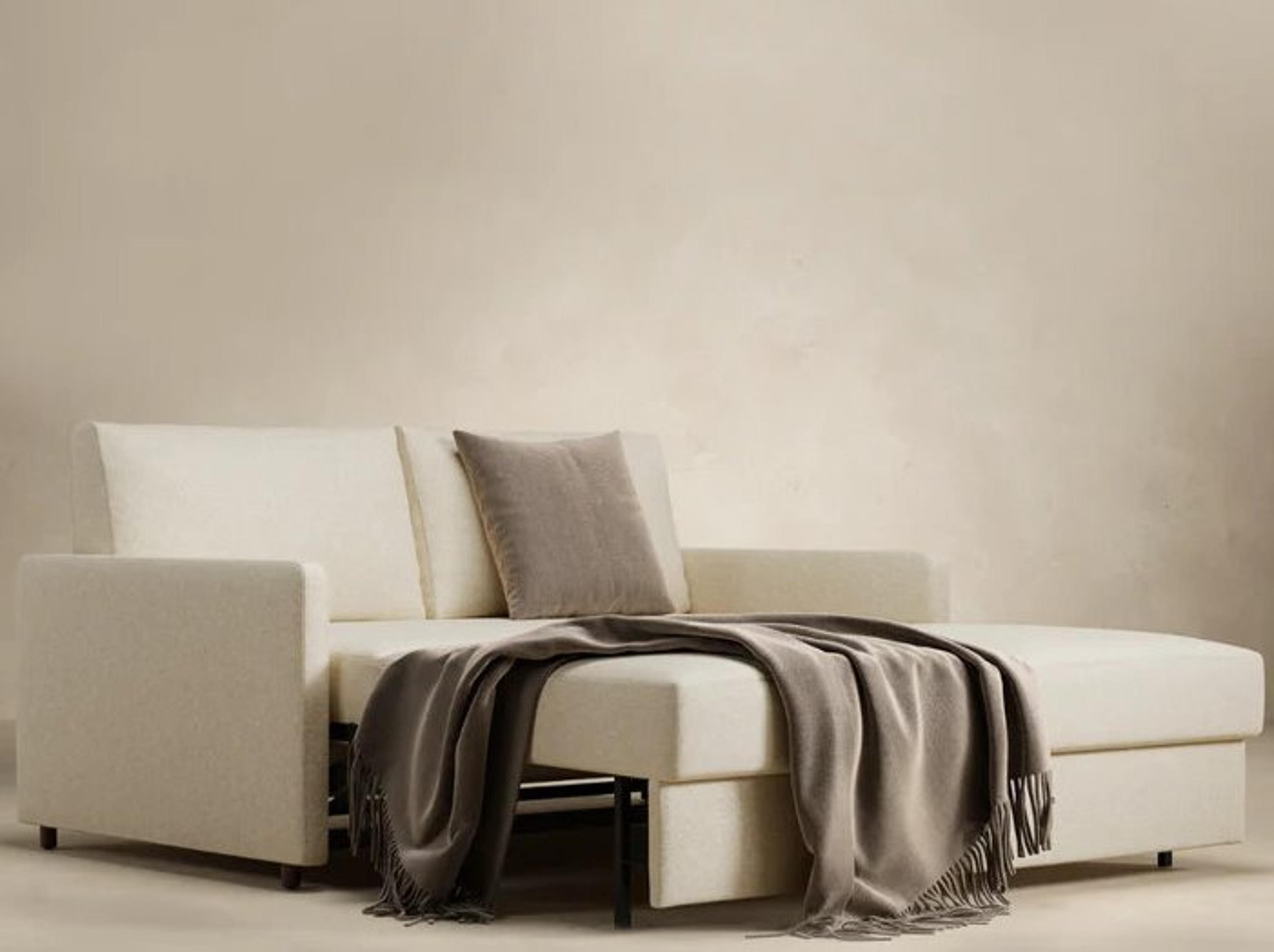 Innovation Neah Sofa Bed with Slim Arm Rests Queen in Halifax Shell