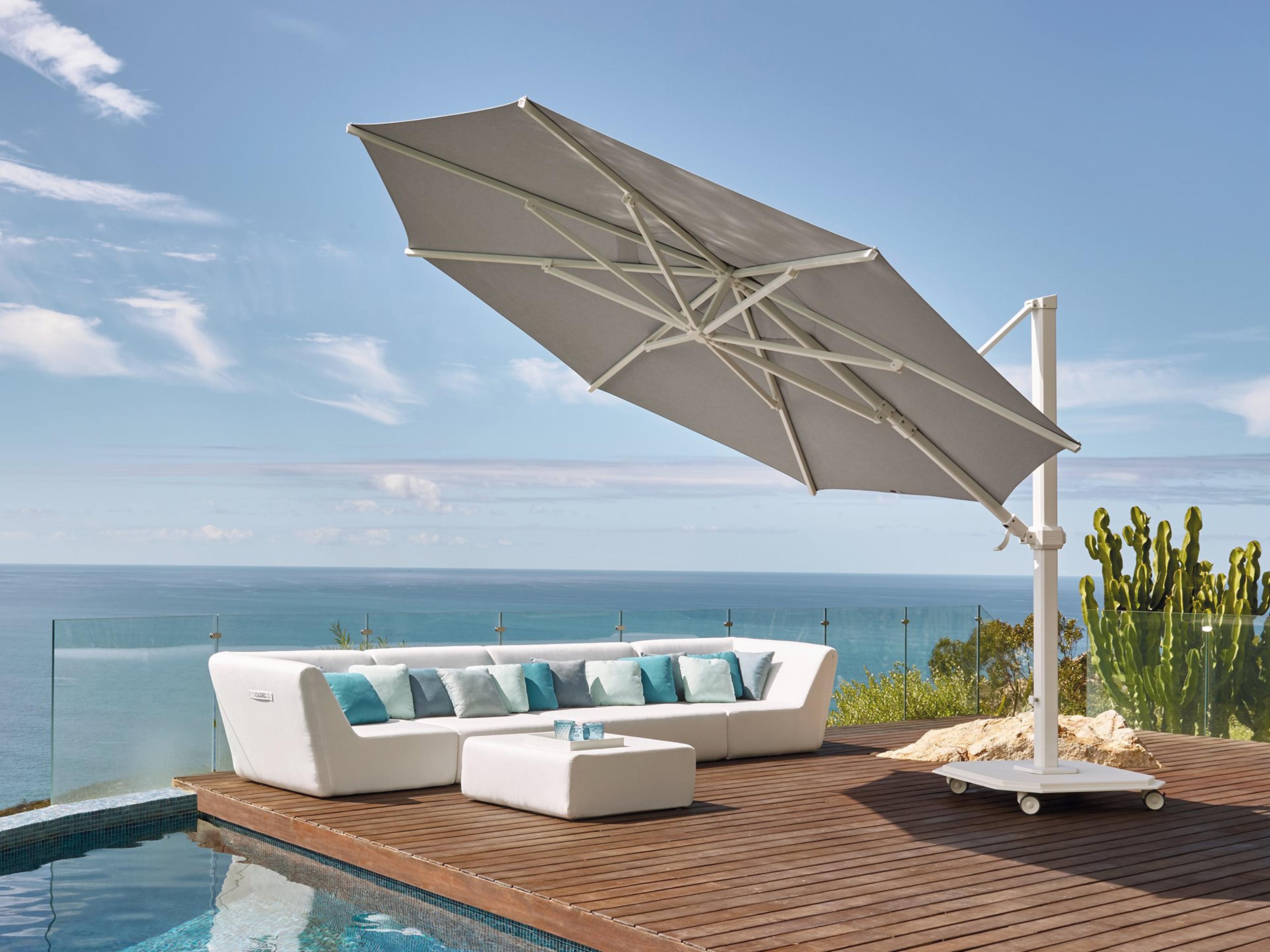 Jardinico JCP4 13 Foot Crank Lift Infinite Tilt Octagon Aluminum Outdoor Patio Umbrella