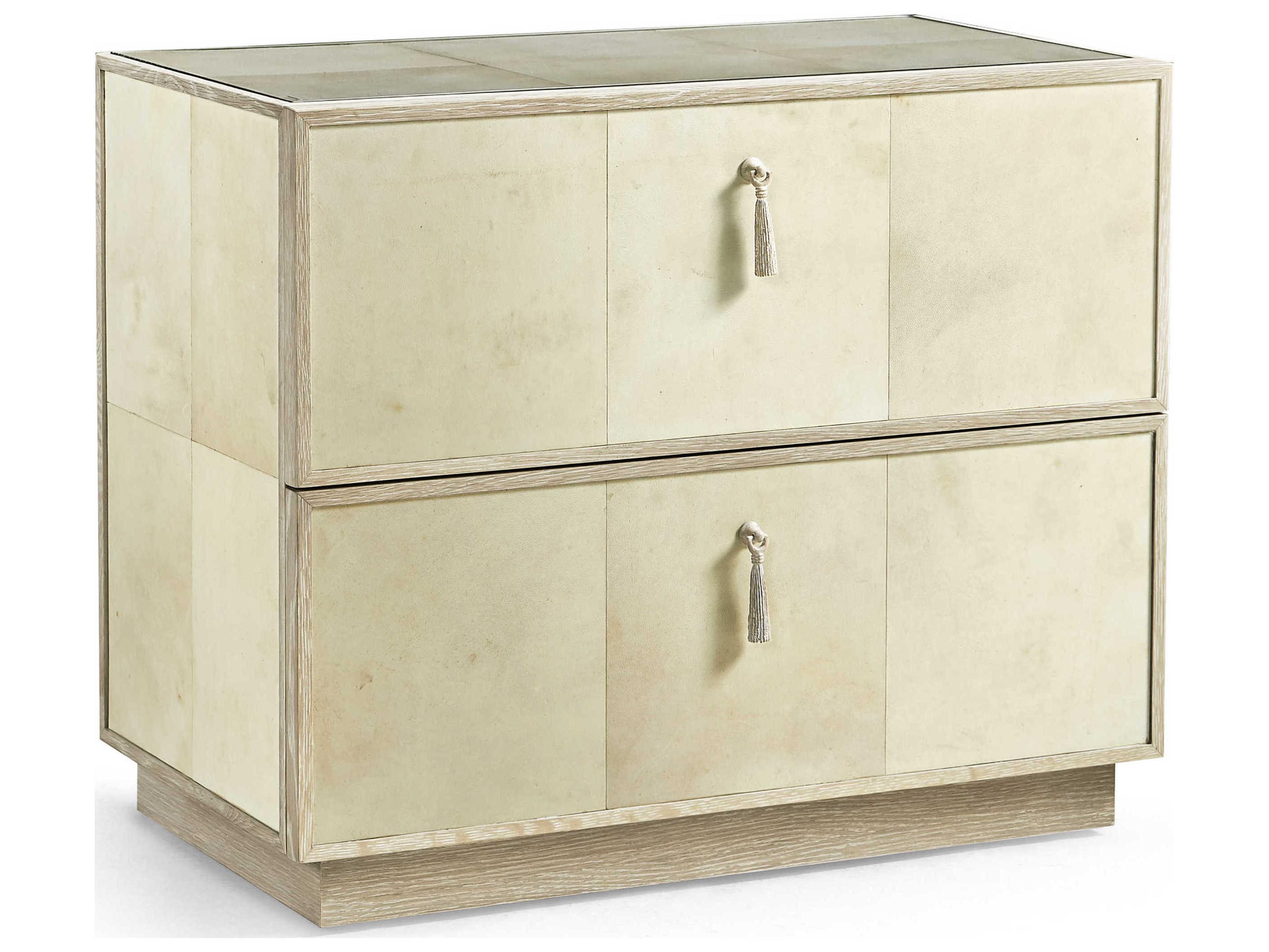 Jonathan Charles Water Hydra 2-Drawers Oak Wood Nightstand