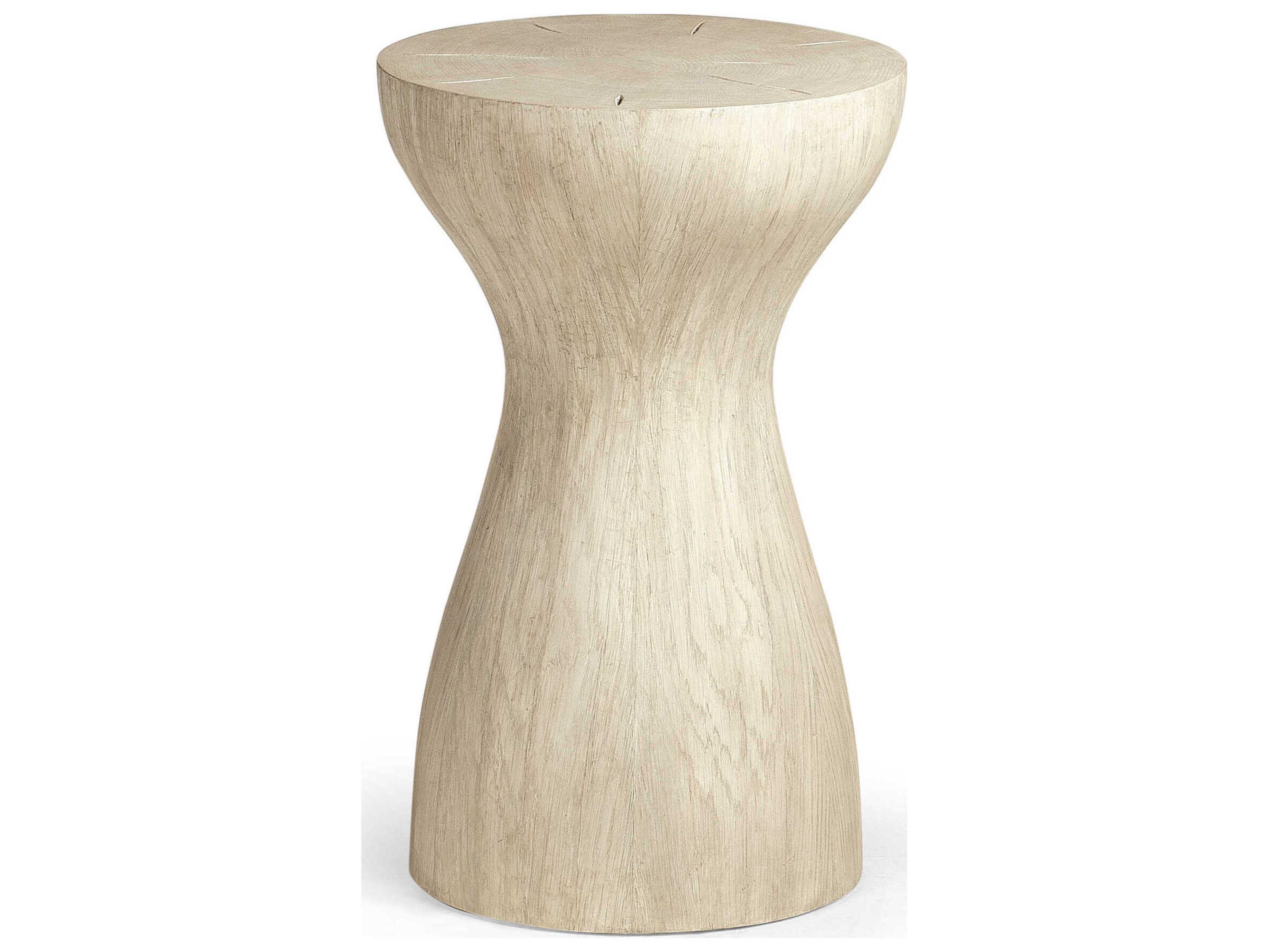 Jonathan Charles Water Square Wood White Washed Oak End Table