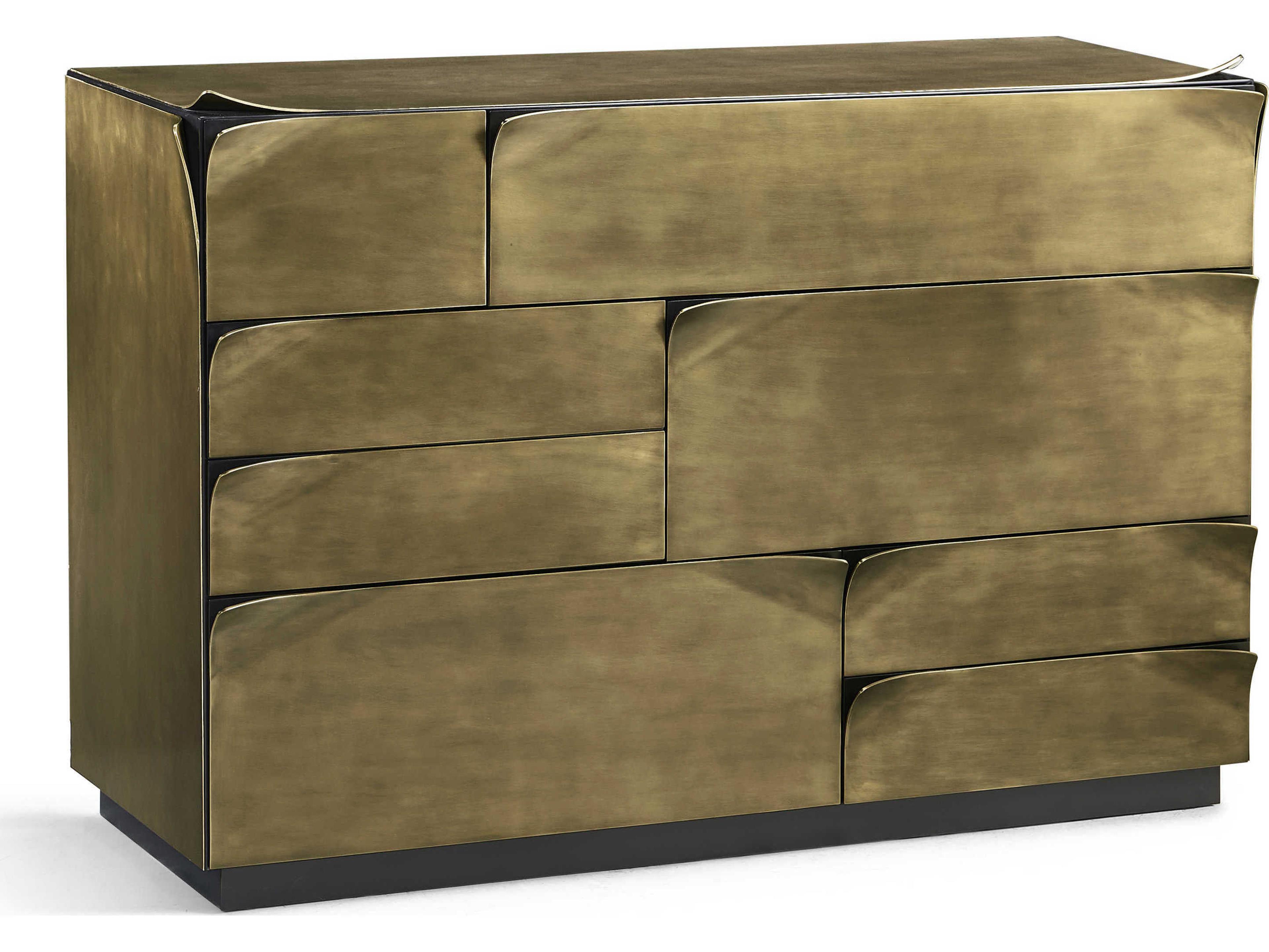 Jonathan Charles Hammersmith Satin Brass Beech Wood Accent Chest