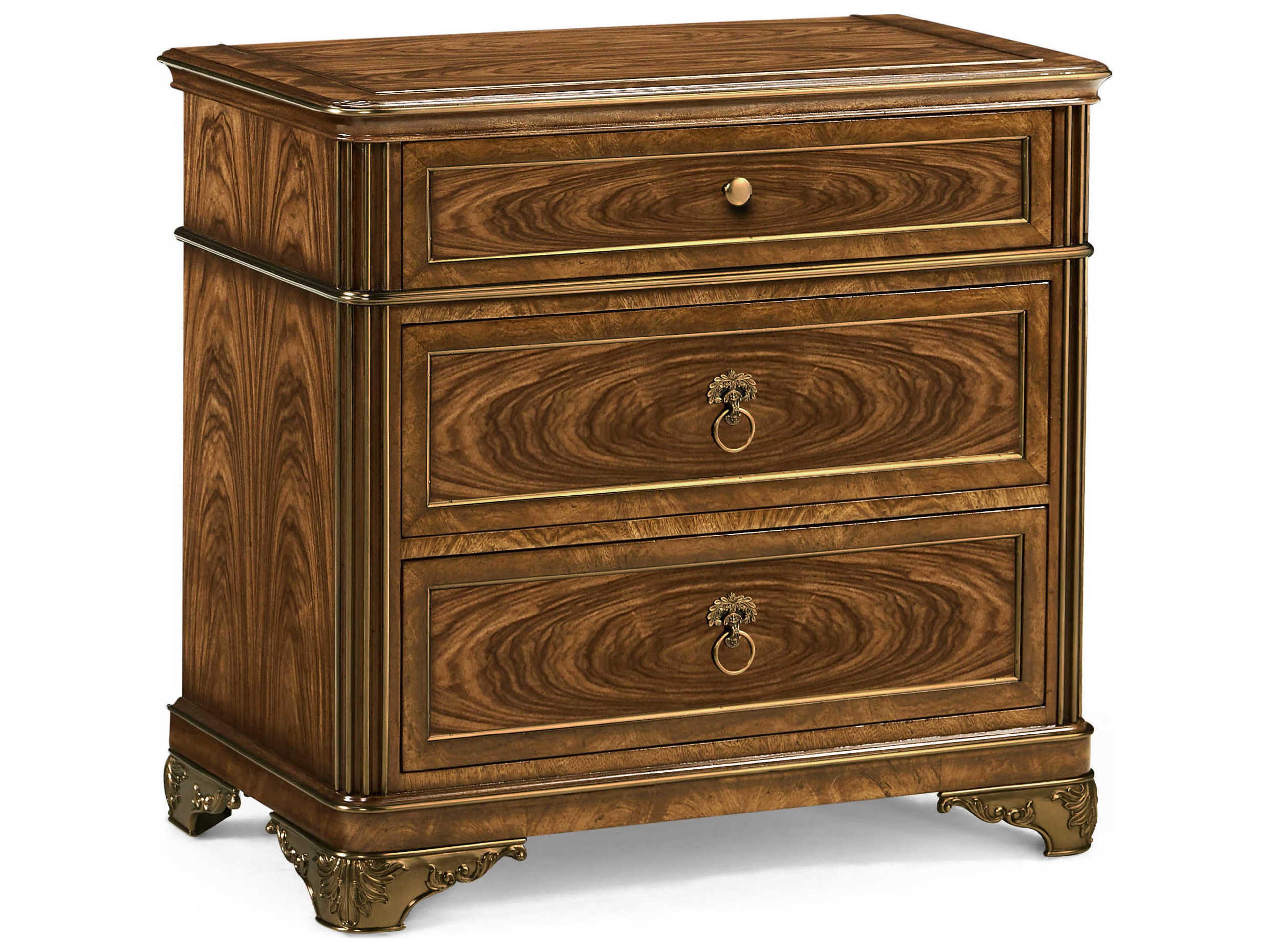 Jonathan Charles Viceroy 3-Drawers Mahogany Wood Nightstand