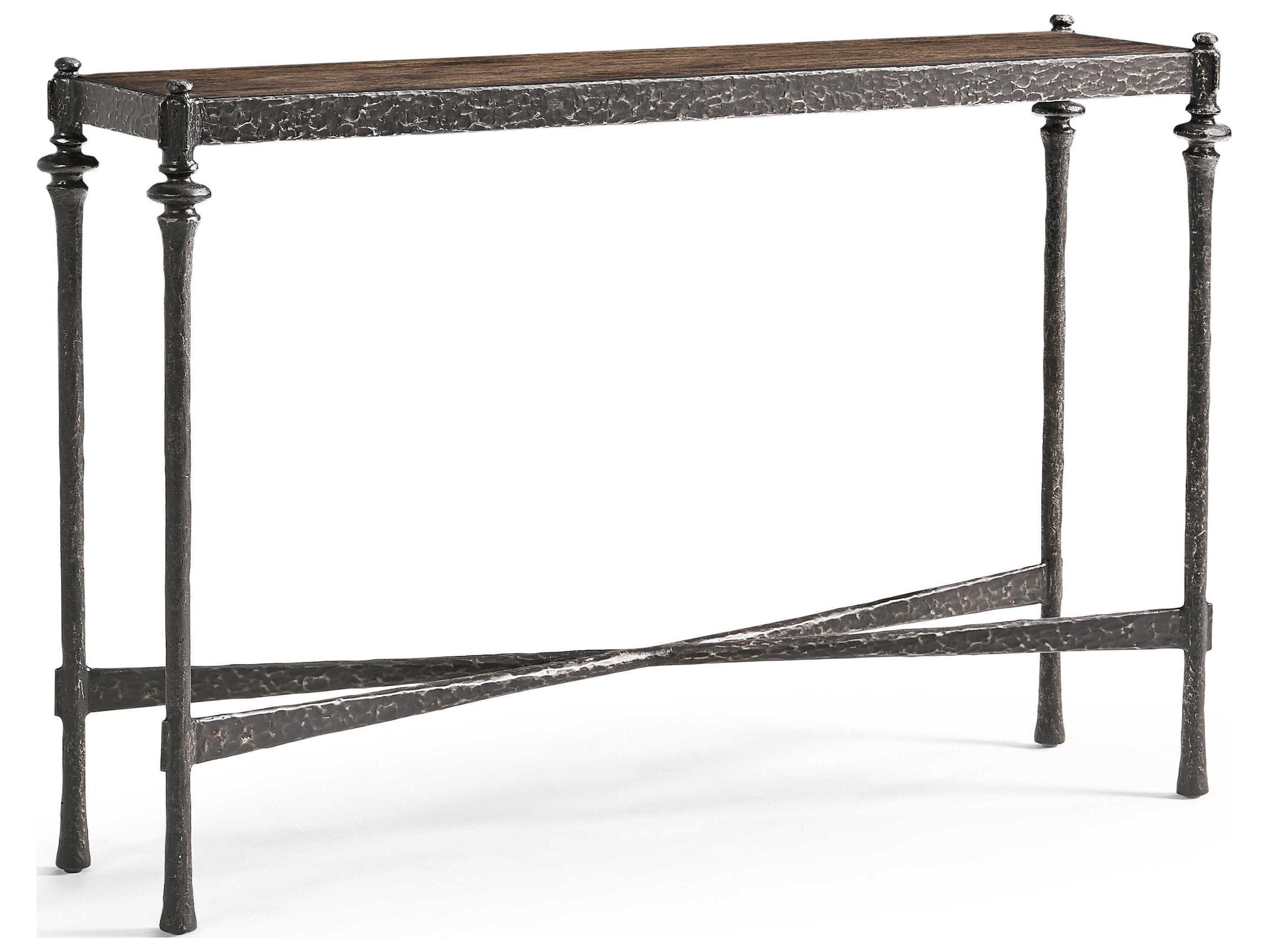 Jonathan Charles Caldera Rectangular Wood Black Oak Console Table