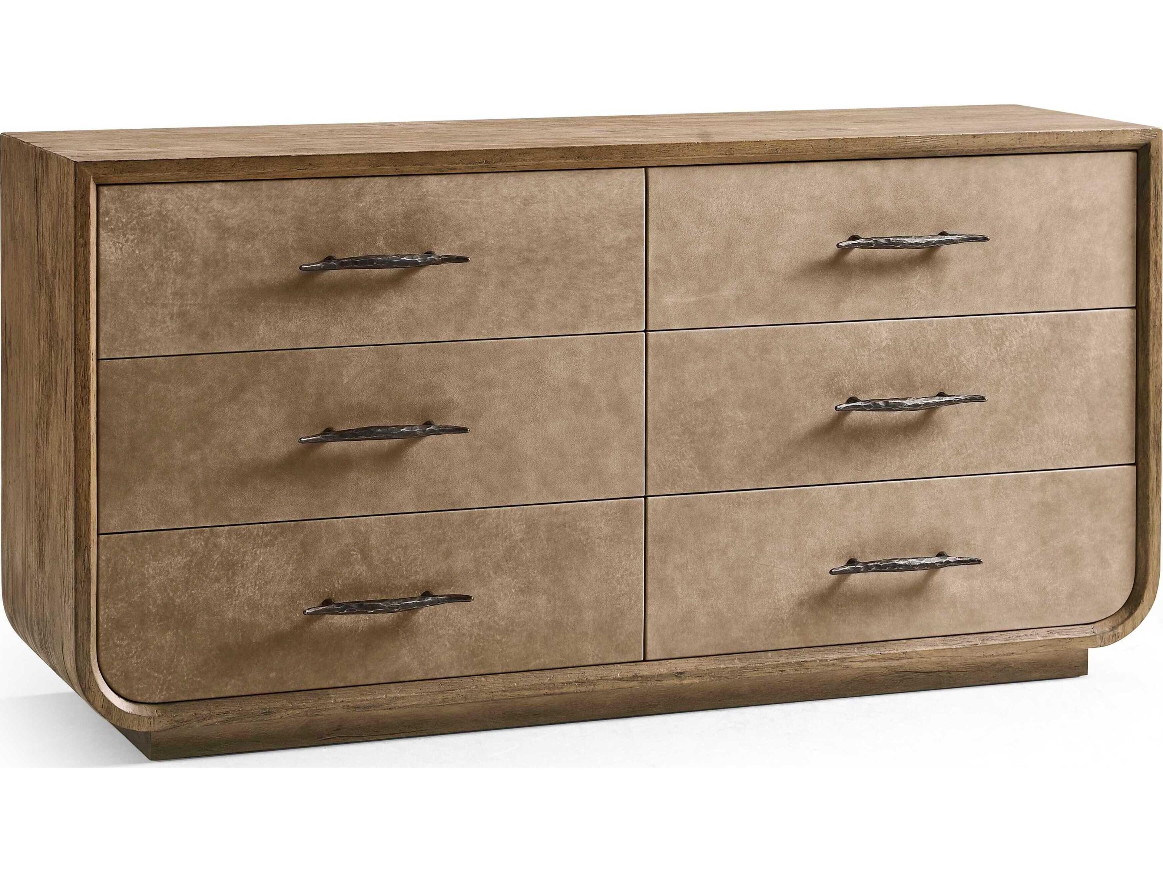 Jonathan Charles Stone Ridge 6-Drawers Brown Acacia Wood Double Dresser